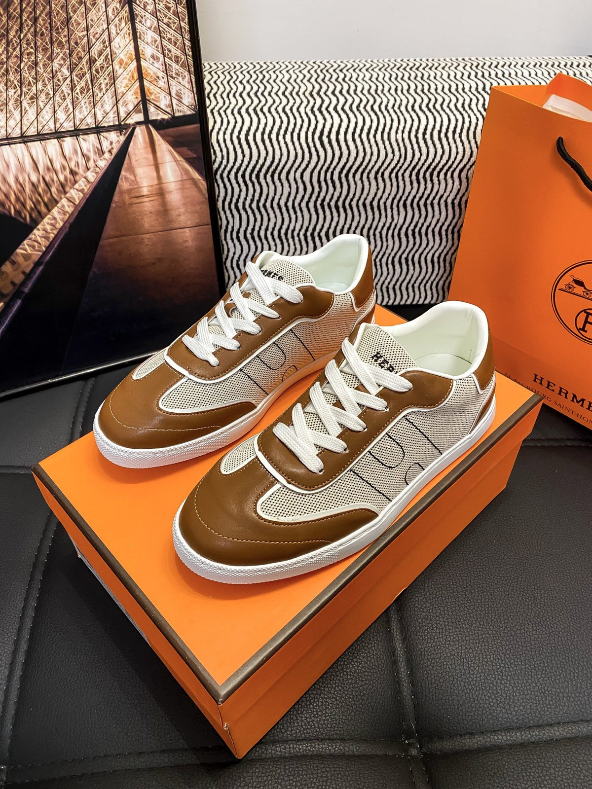 Hermes Black Sneakers
