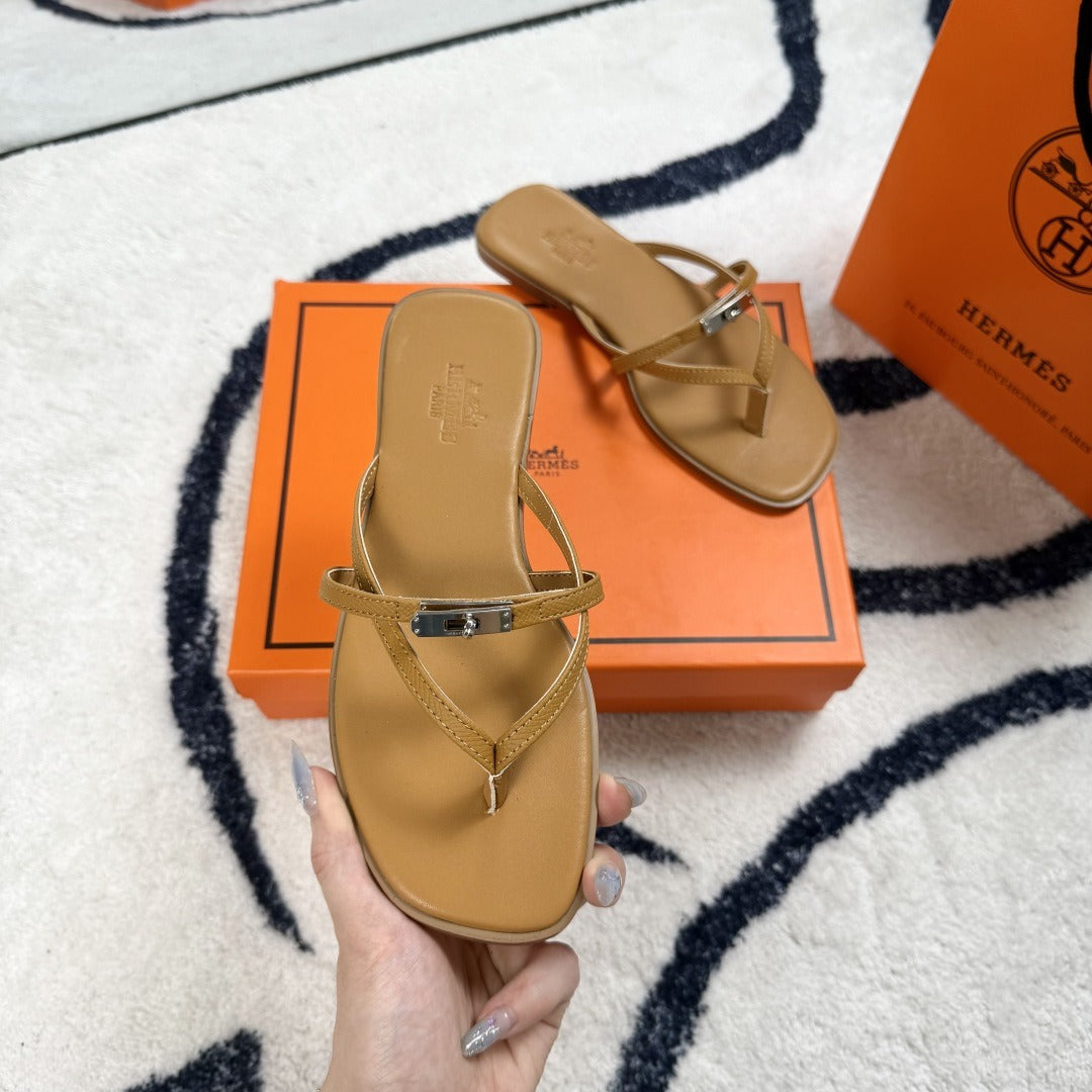 Hermes Leather Logo Slides