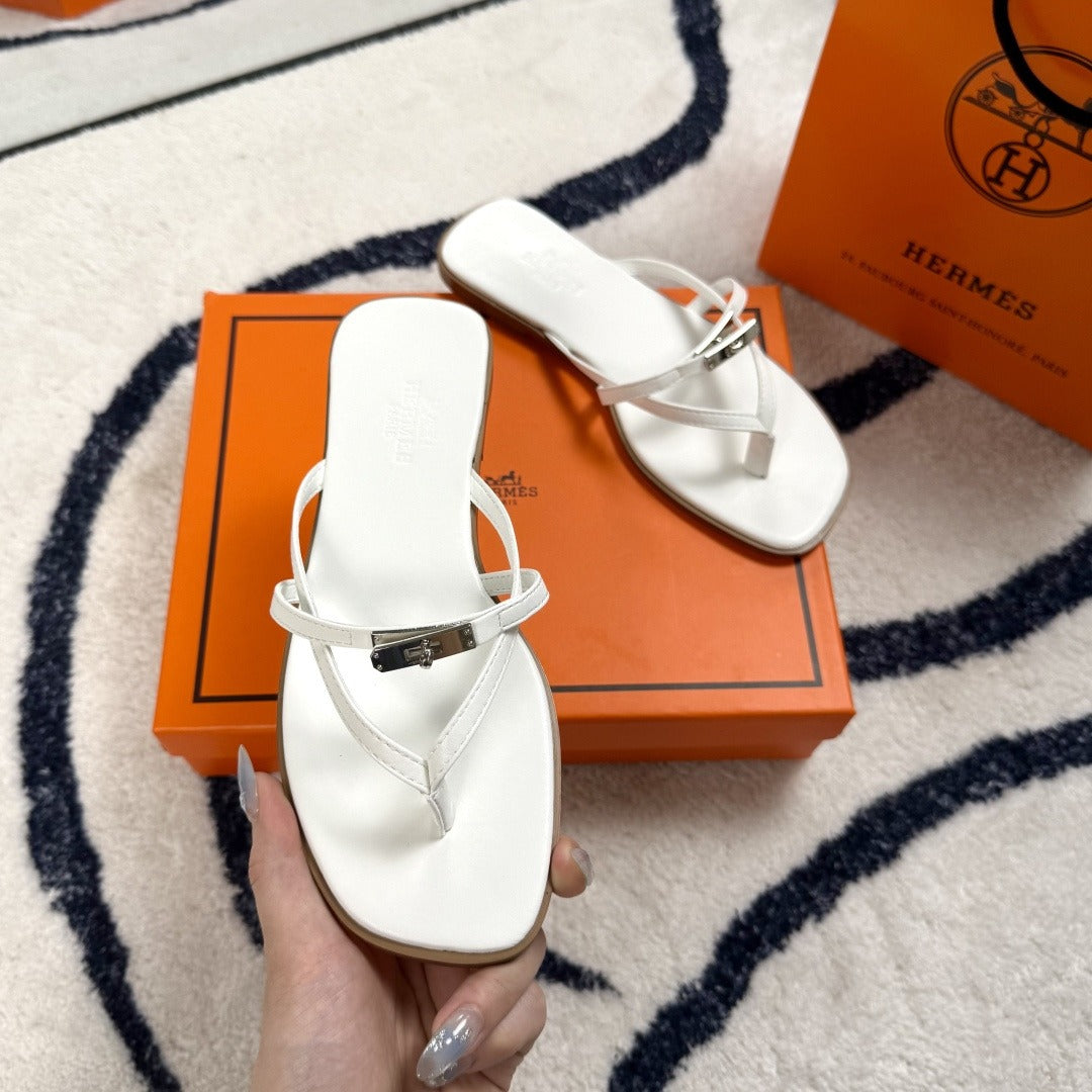 Hermes Leather Logo Slides
