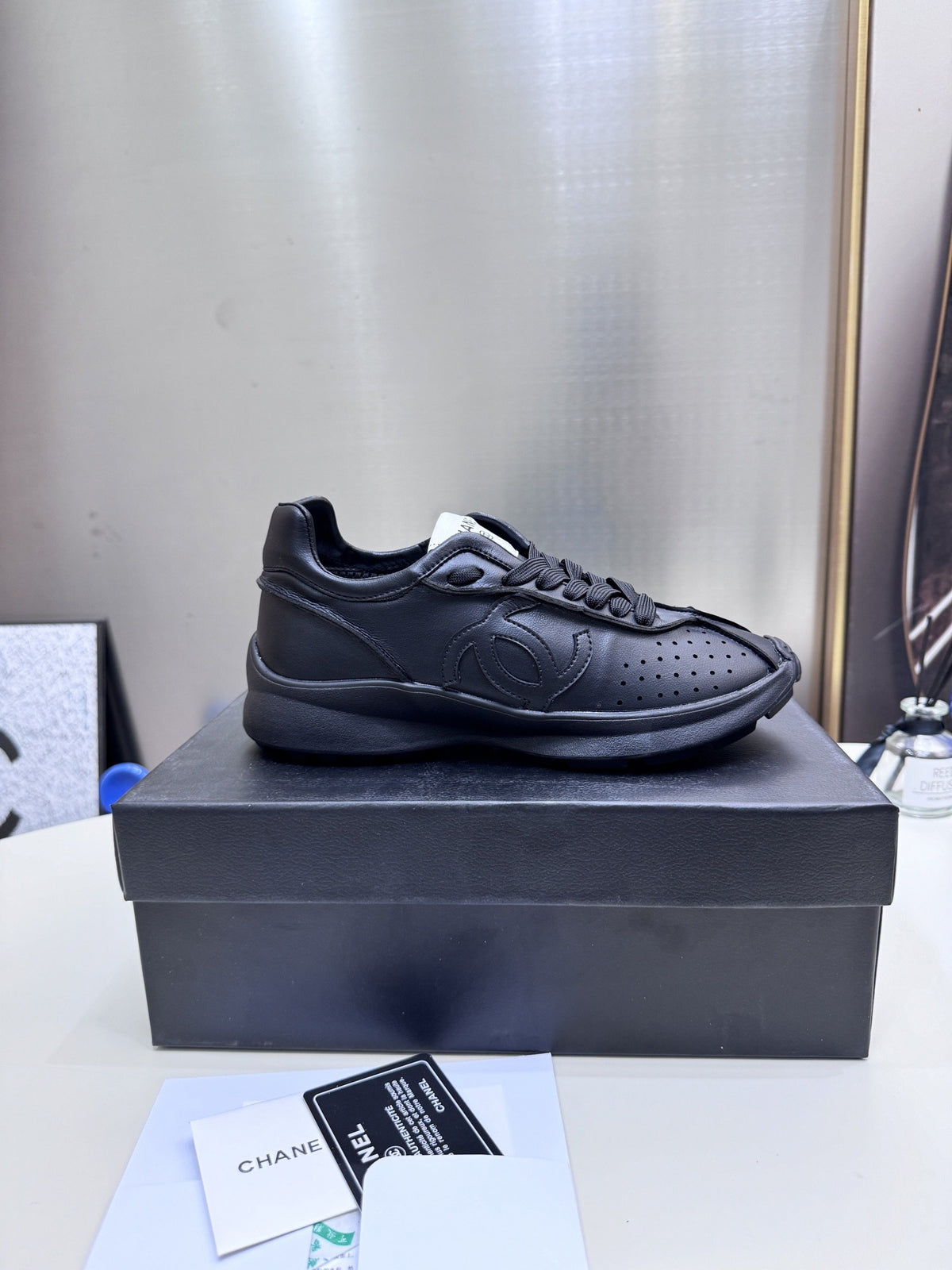Chanel Leather Tennis Shoes