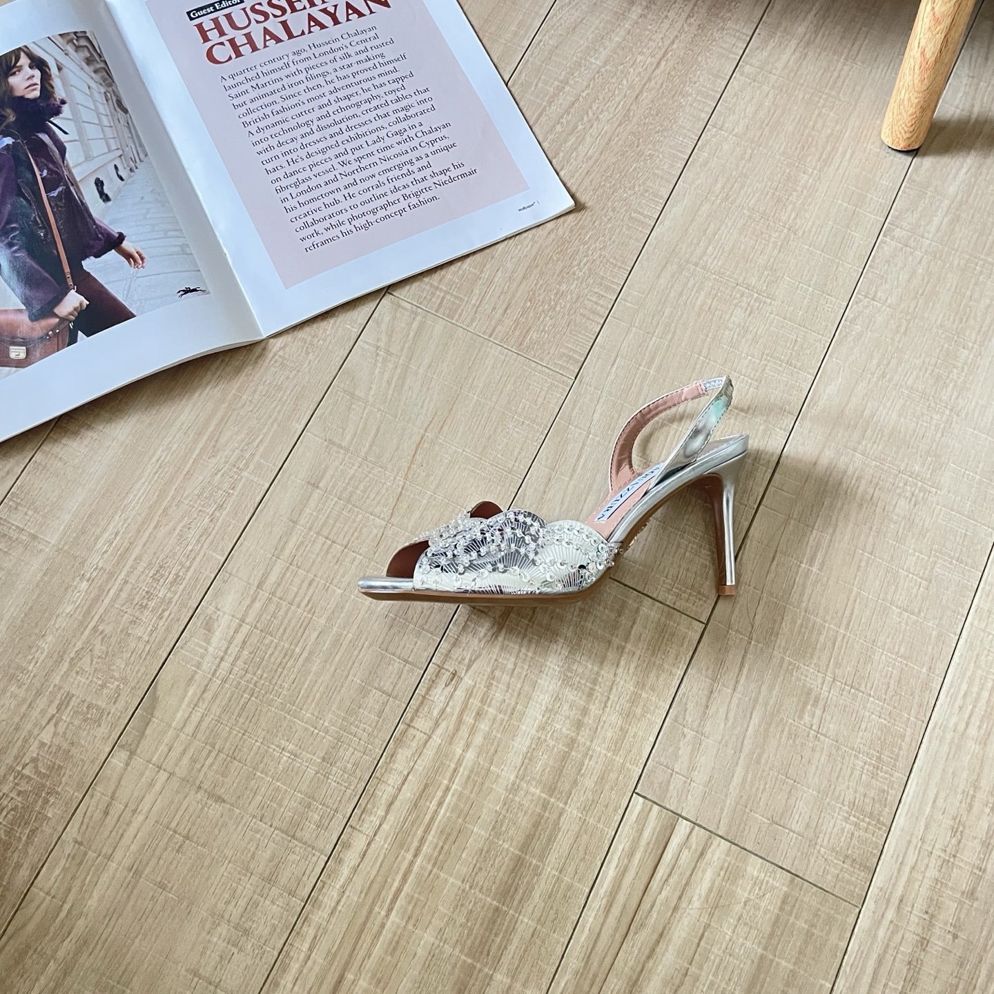Aquazzura Lambskin Leather Crystal Sandals