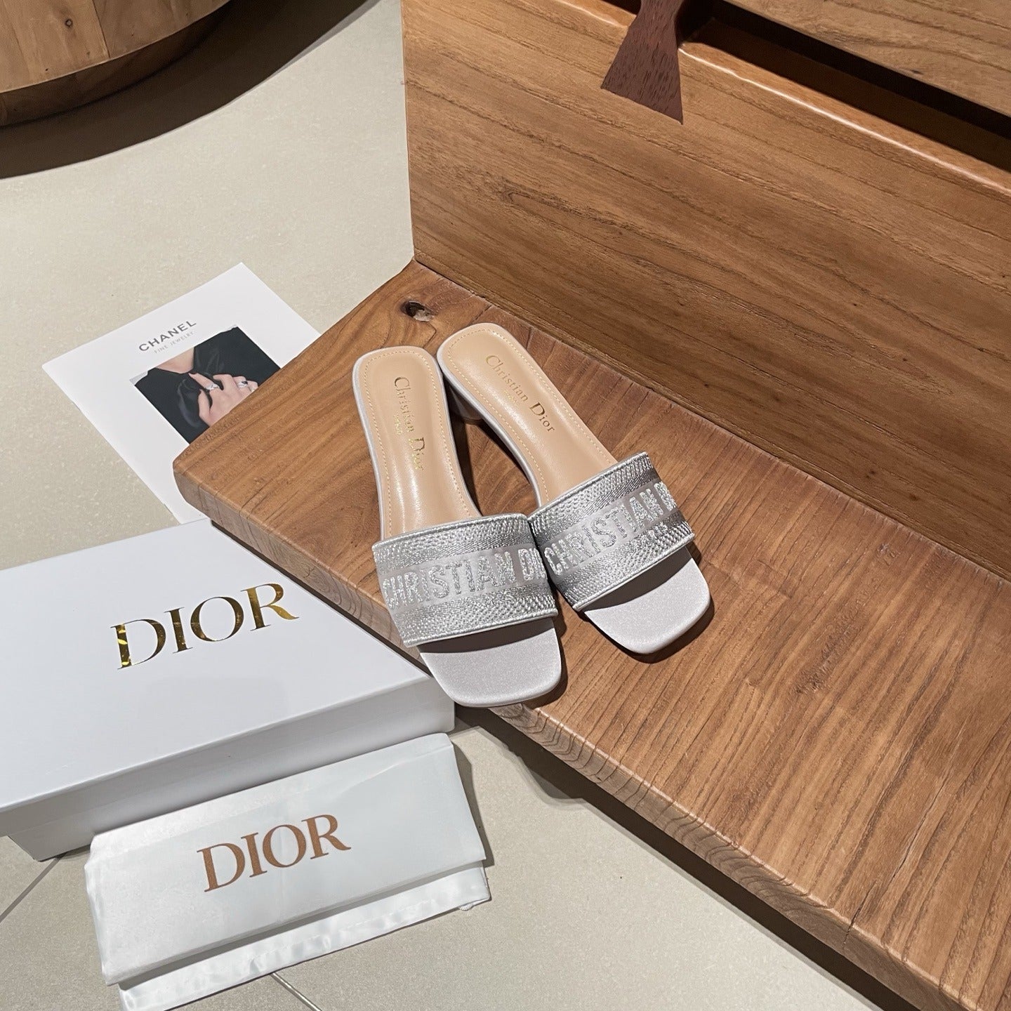 Dior Embroidered Slides
