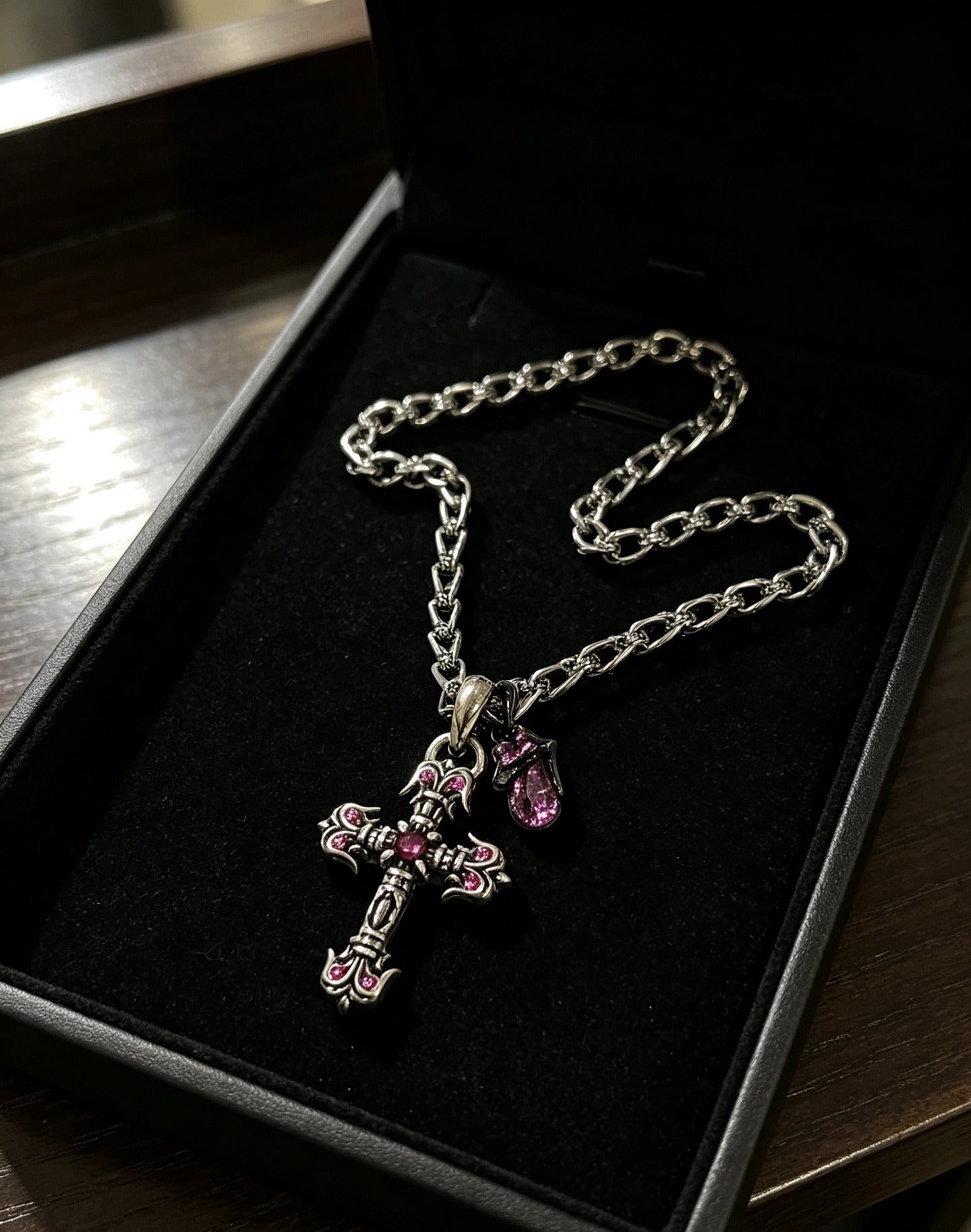 Chrome Hearts Sterling Silver Cross Necklace