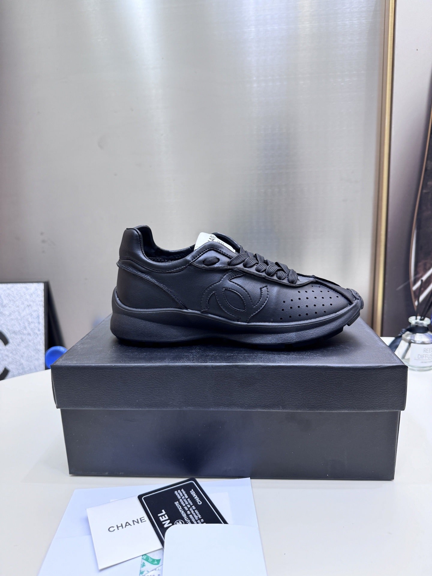 Chanel Leather Tennis Shoes