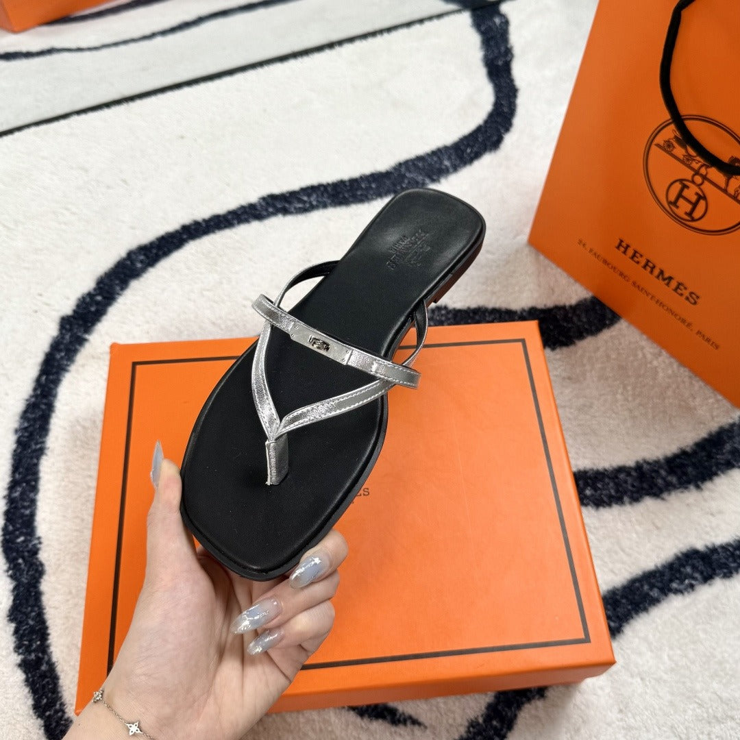 Hermes Leather Logo Slides