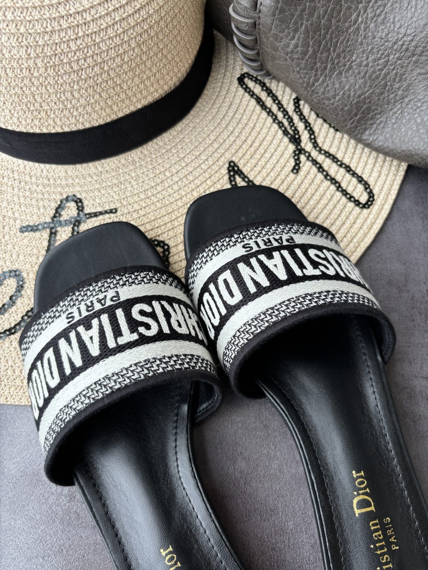 Dior Square Toe Slides