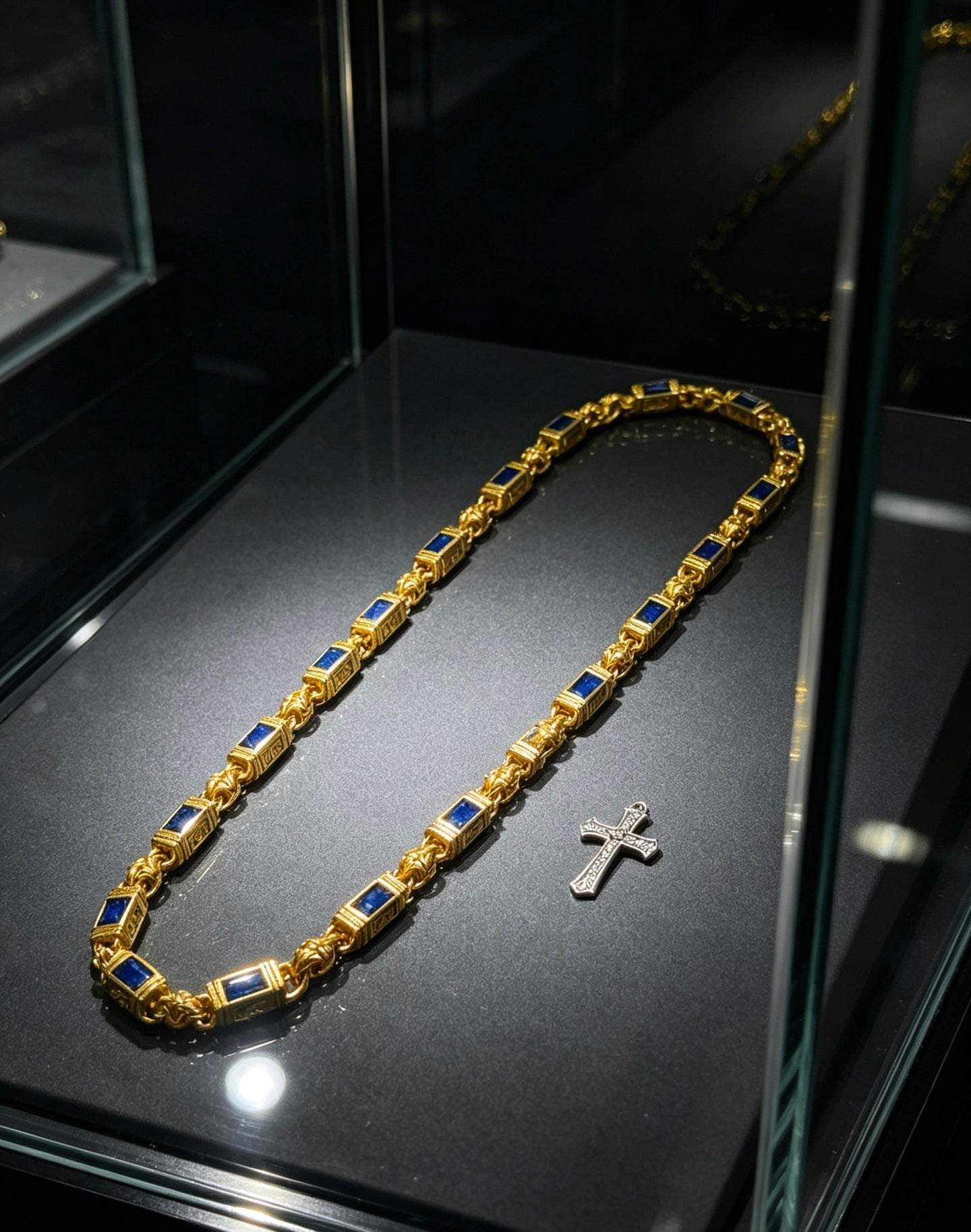 Chrome Hearts Sterling Silver Cross Necklace