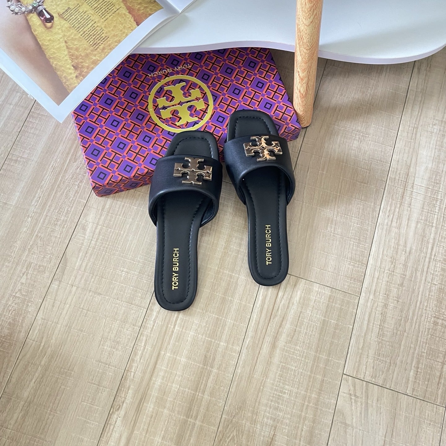 Tory Burch Patent Leather Slides