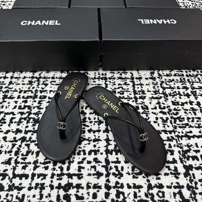 Chanel Lambskin Leather Slides