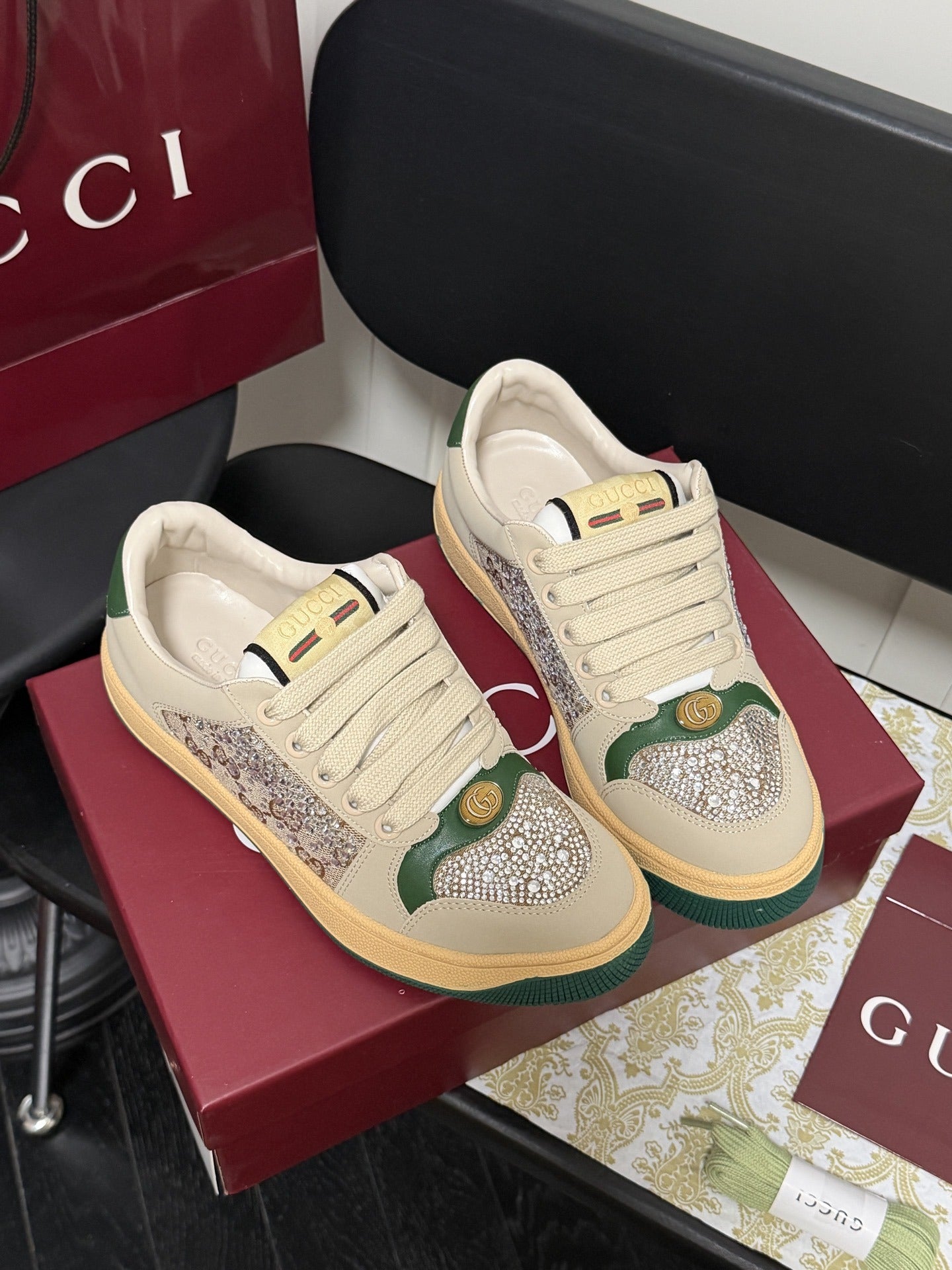 Gucci Crystal Sneakers