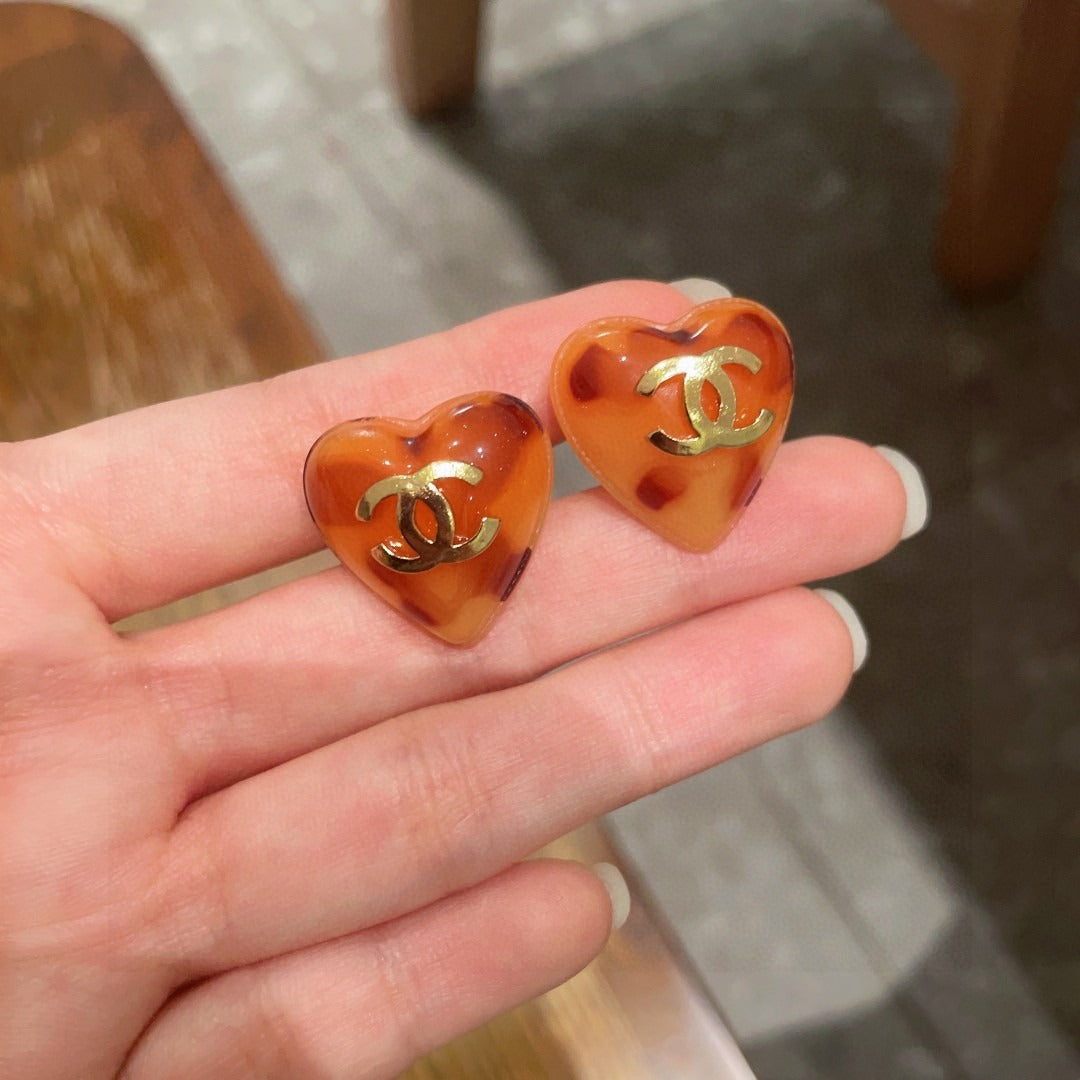 Chanel Heart Earrings
