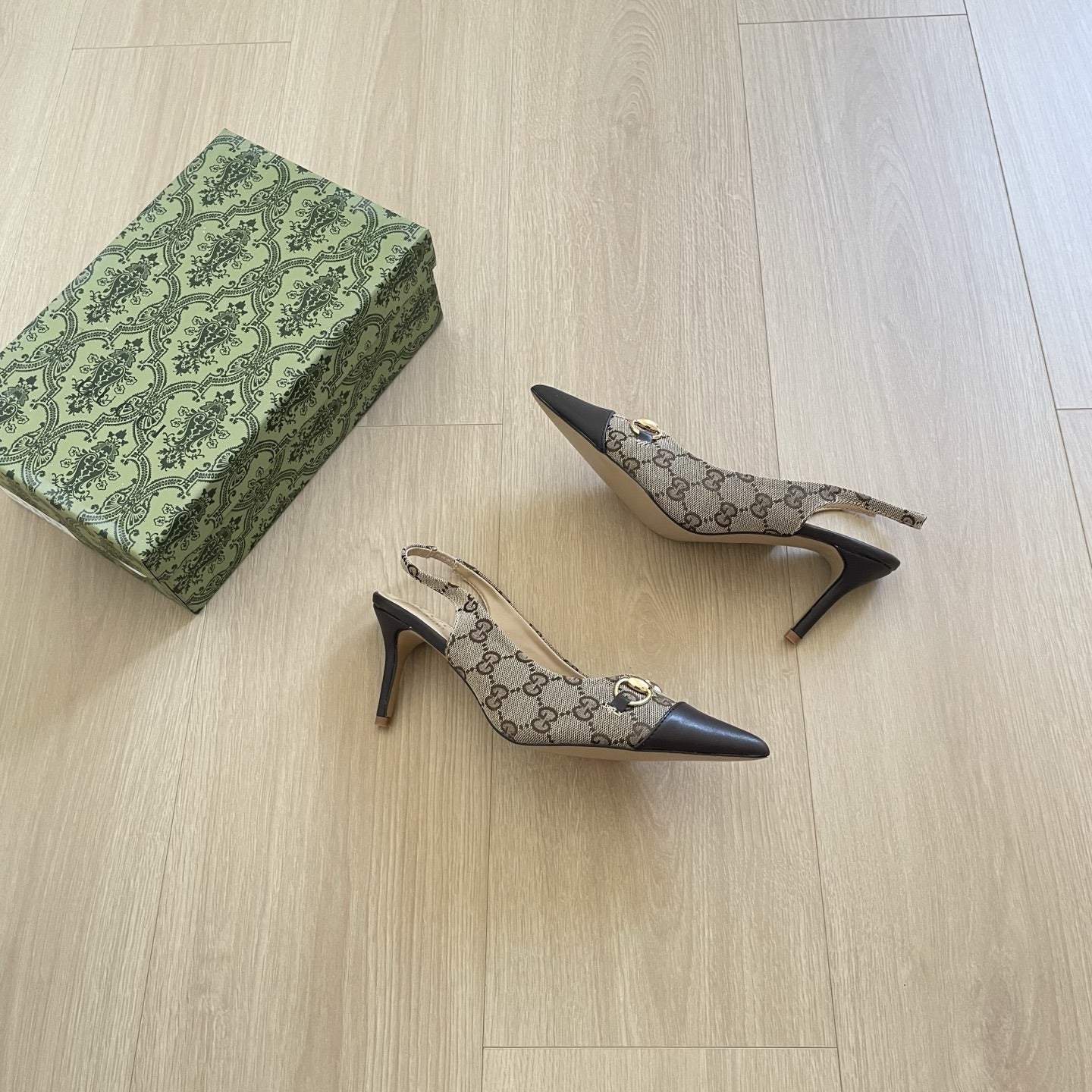 Gucci Canvas Horsebit Sandals