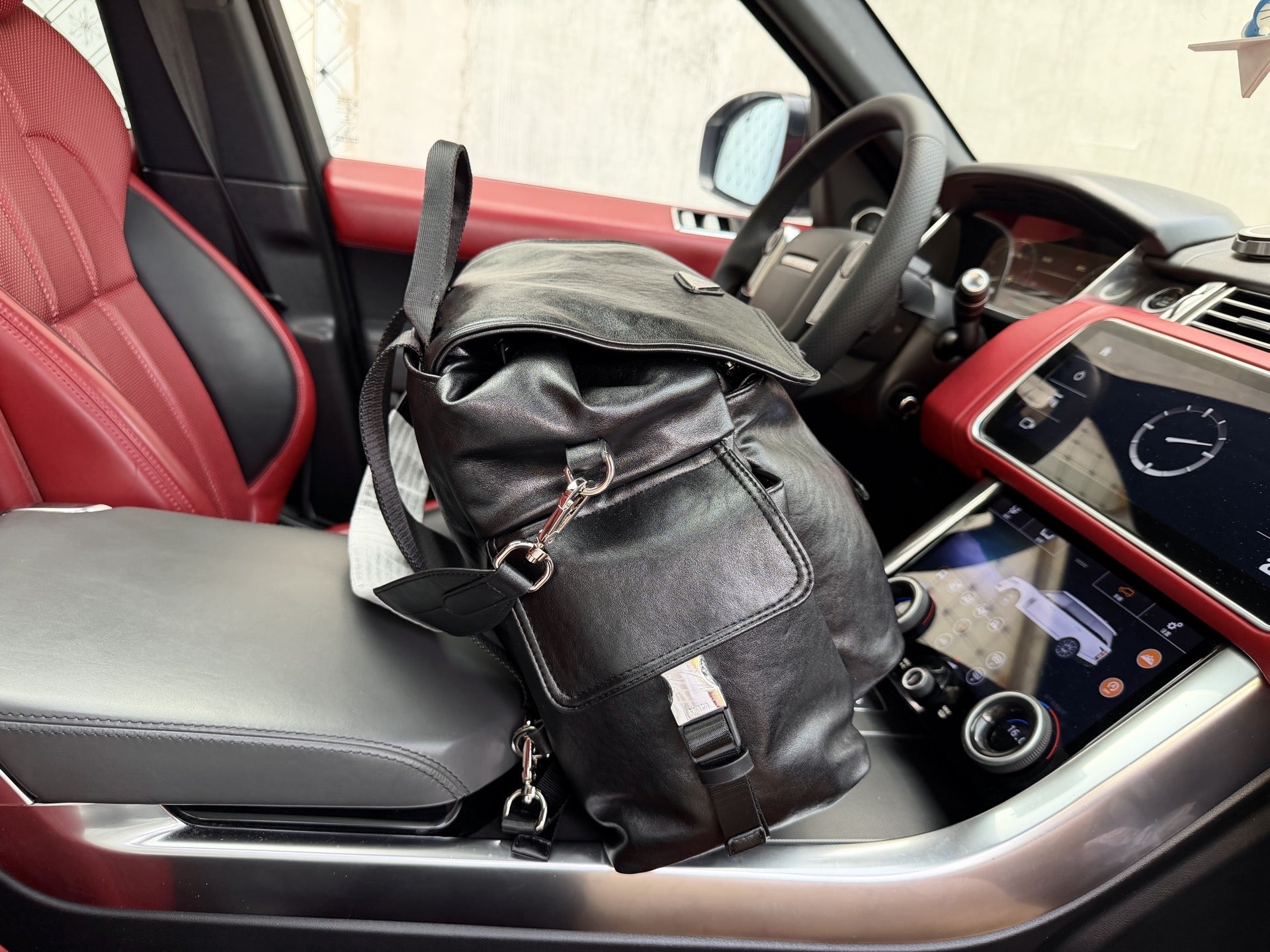 Prada Black Logo Backpack