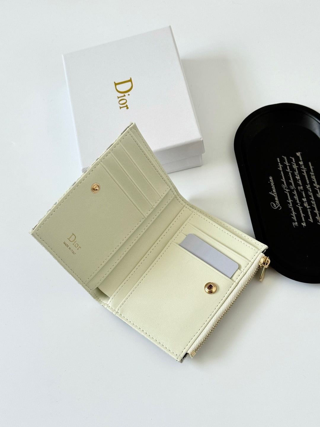 Dior Black Calfskin Leather Wallet