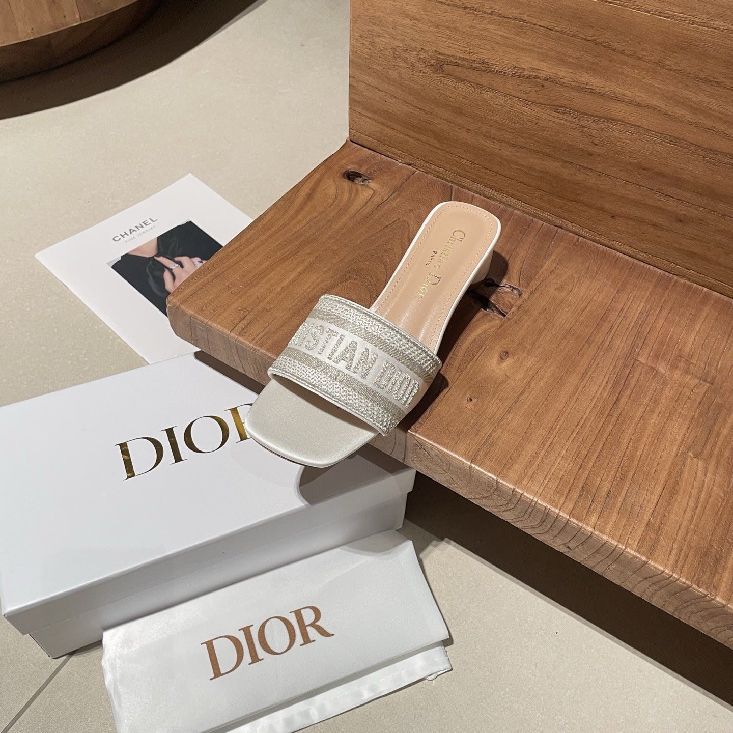 Dior Embroidered Slides