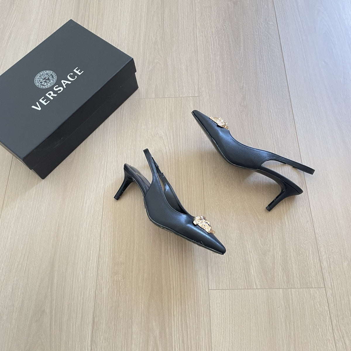 Versace Lambskin Leather Sandals