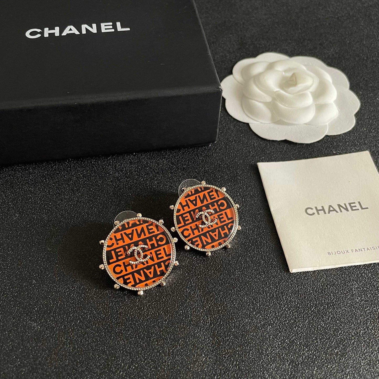 Chanel Logo Earrings
