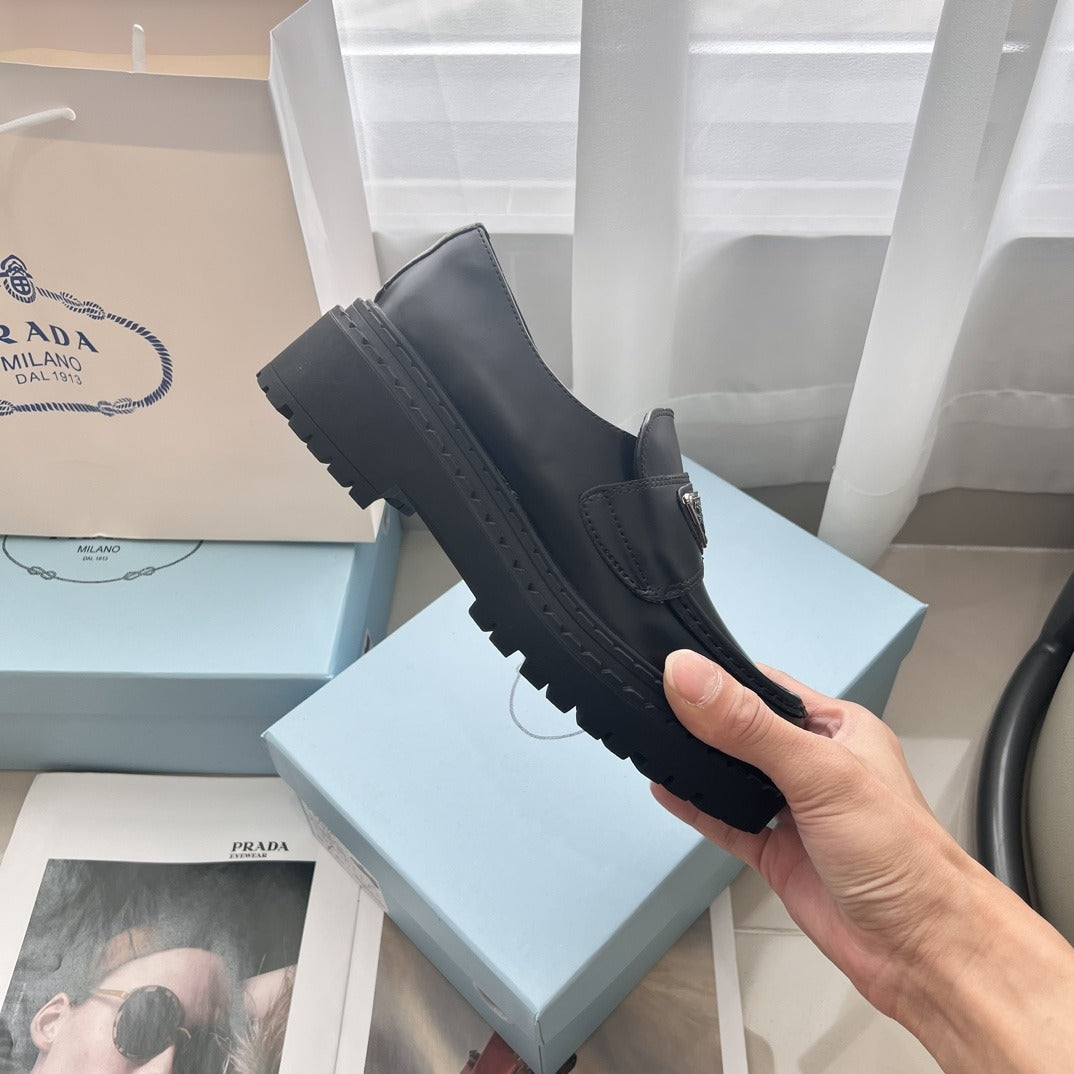 Prada Lambskin Leather Loafers