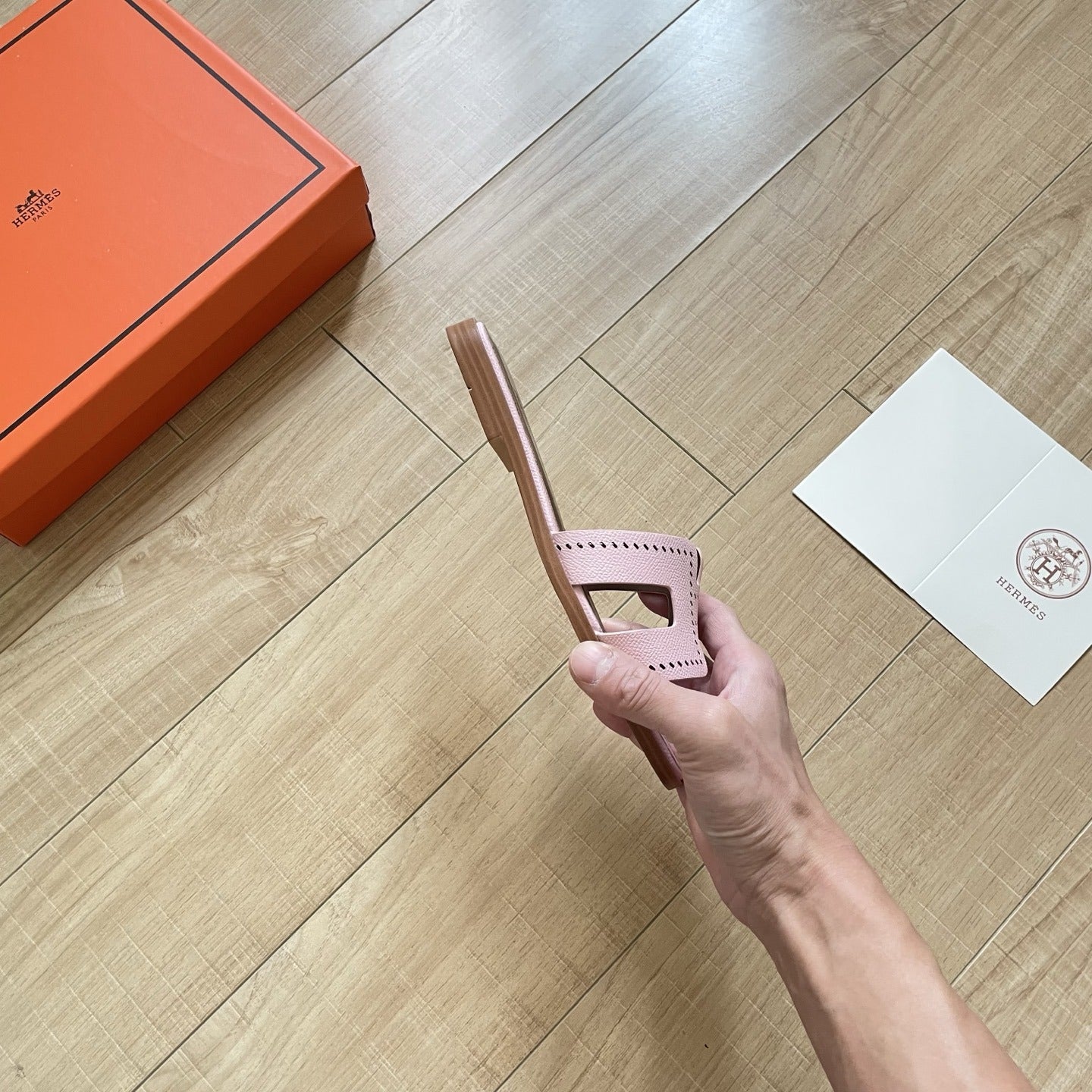 Hermes Leather Slides