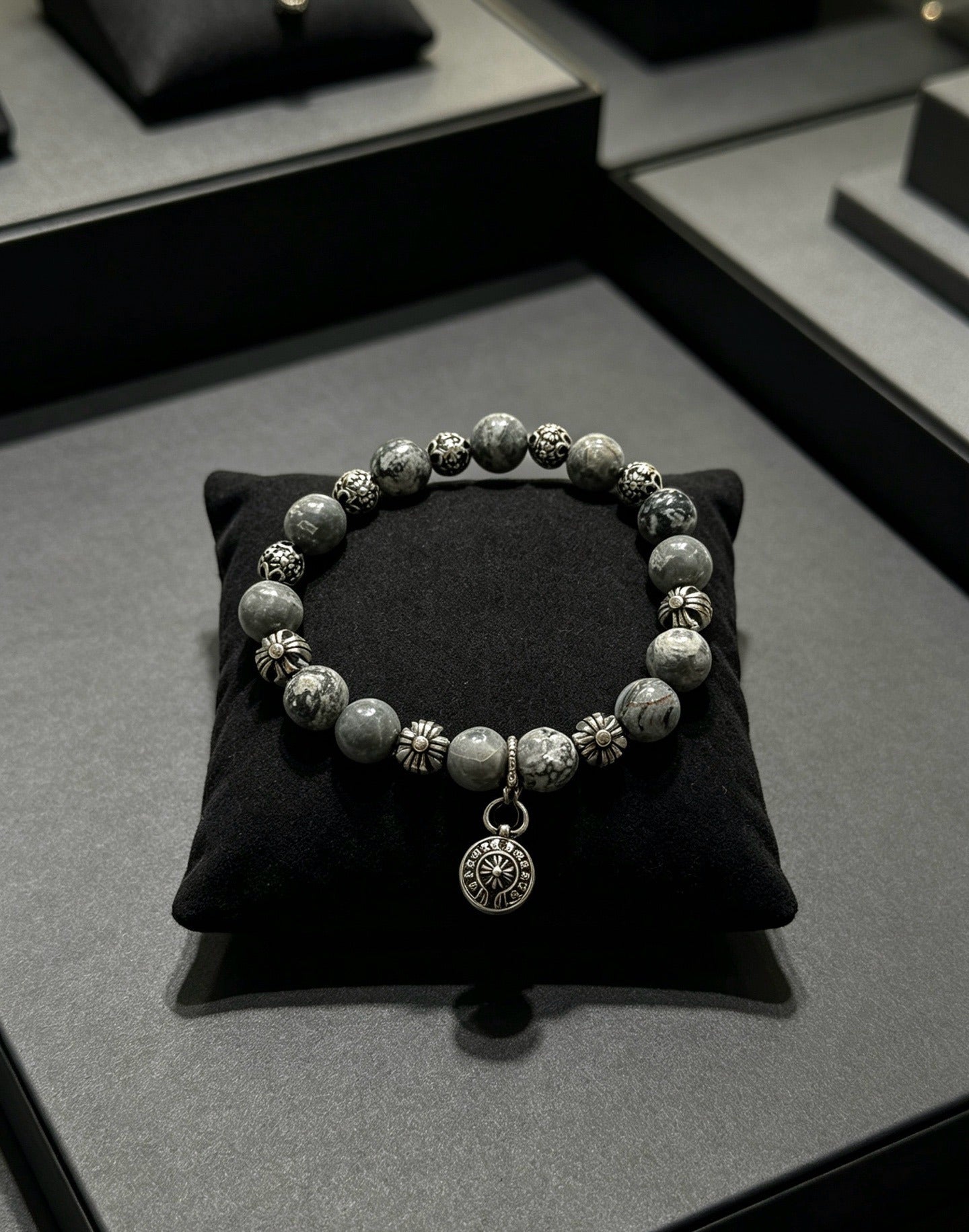 Chrome Hearts Sterling Silver Cross Bracelet