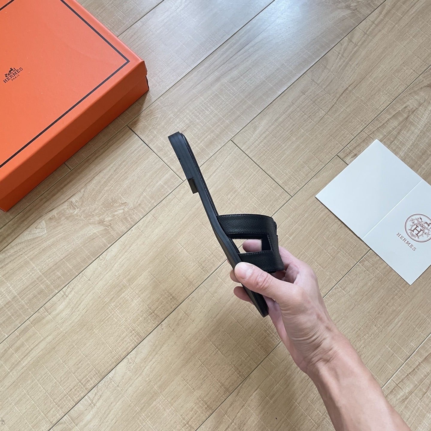 Hermes Leather Slides