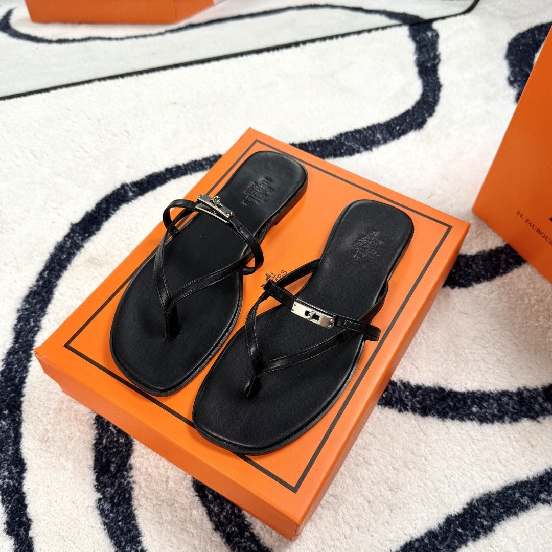 Hermes Leather Logo Slides