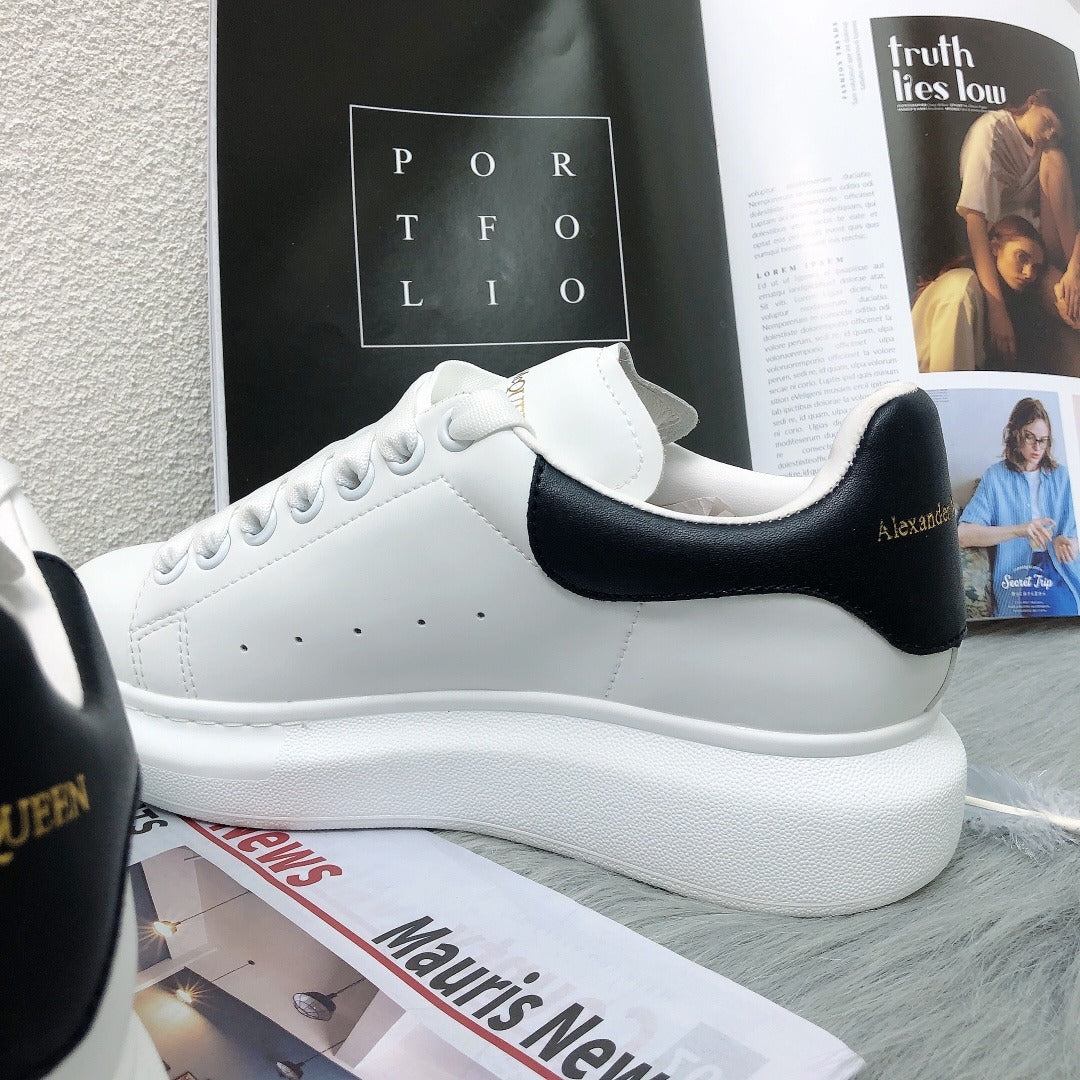 Alexander McQueen Lambskin Leather Logo Sneakers