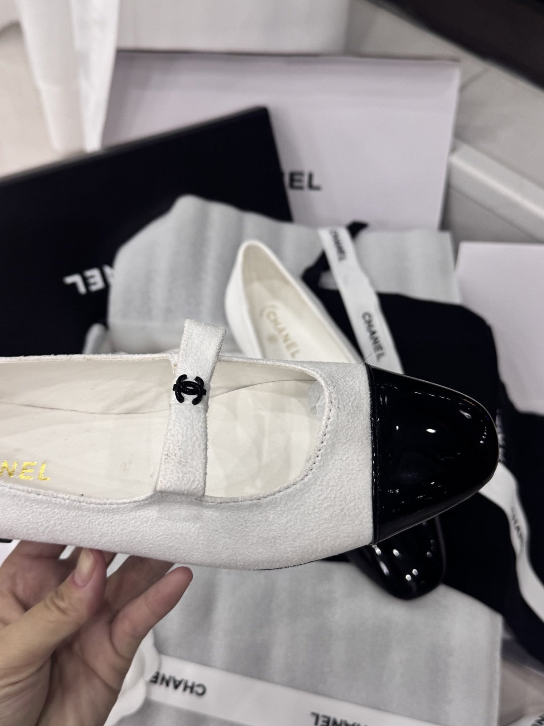 Chanel Patent Leather Bow Shoes