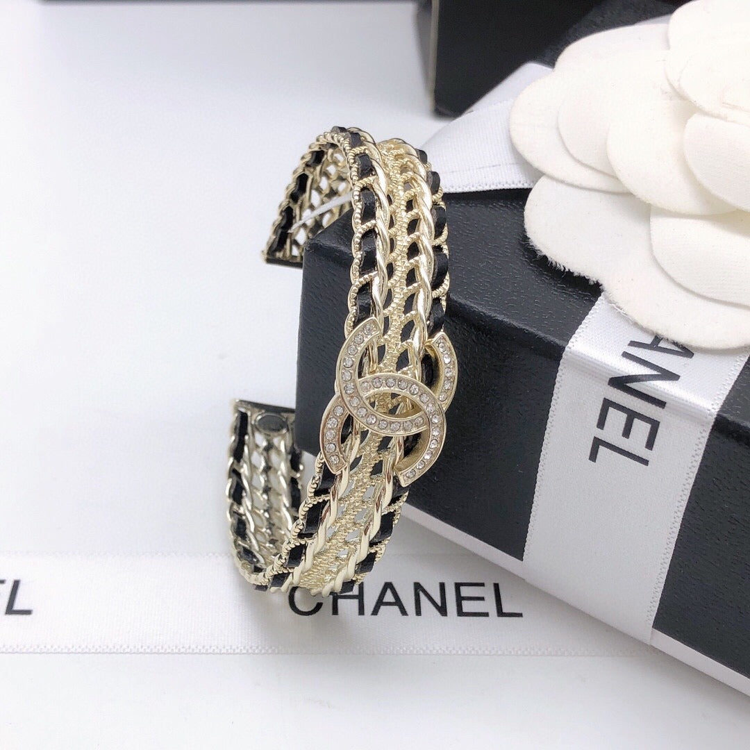 Chanel Black Brass Bracelet