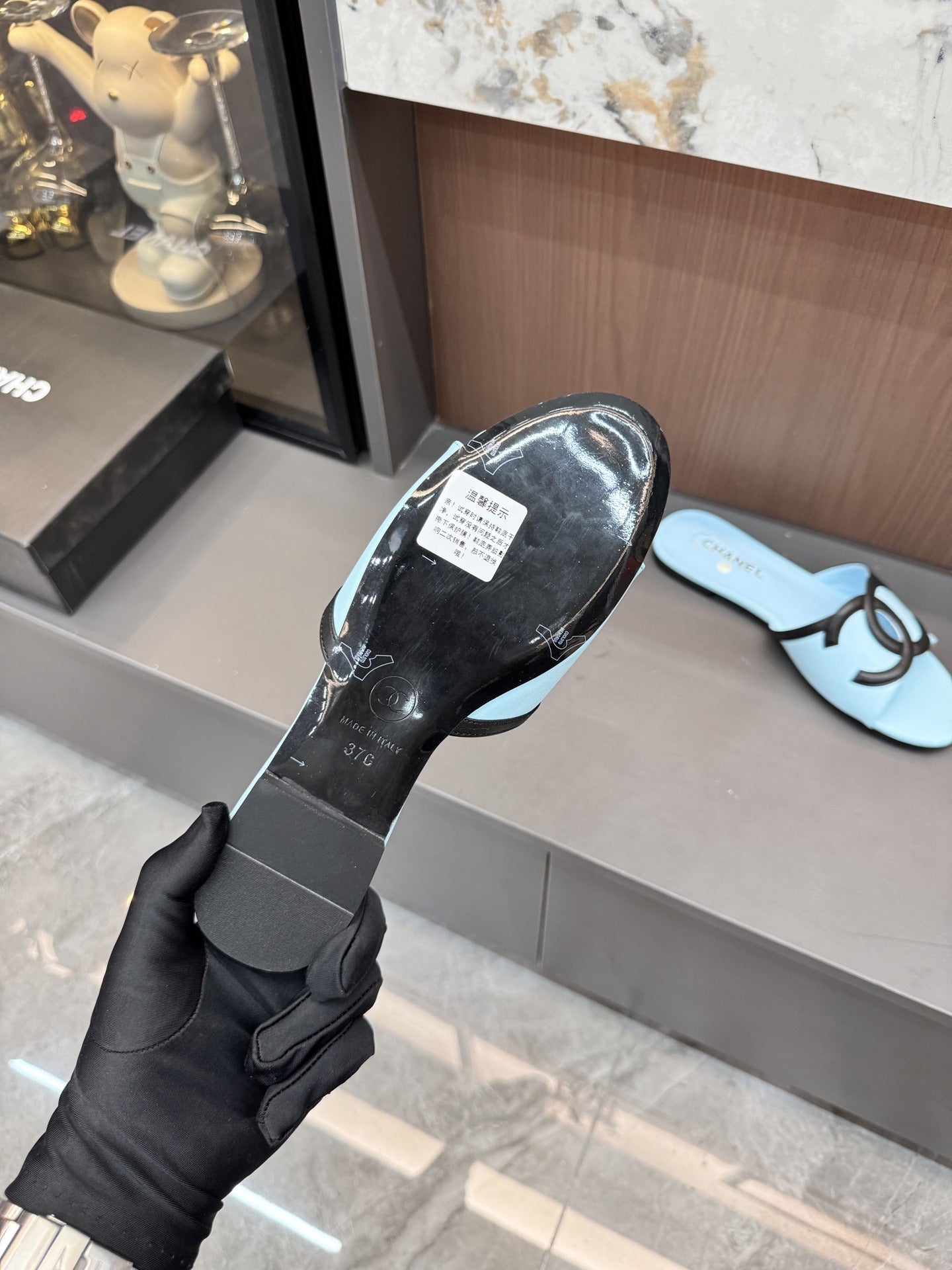 Chanel Lambskin Leather Openwork Slides