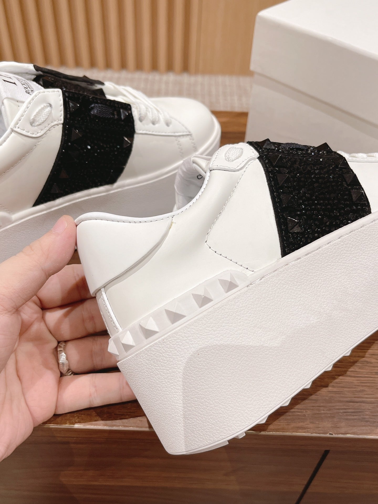 Valentino Calfskin Leather Sneakers