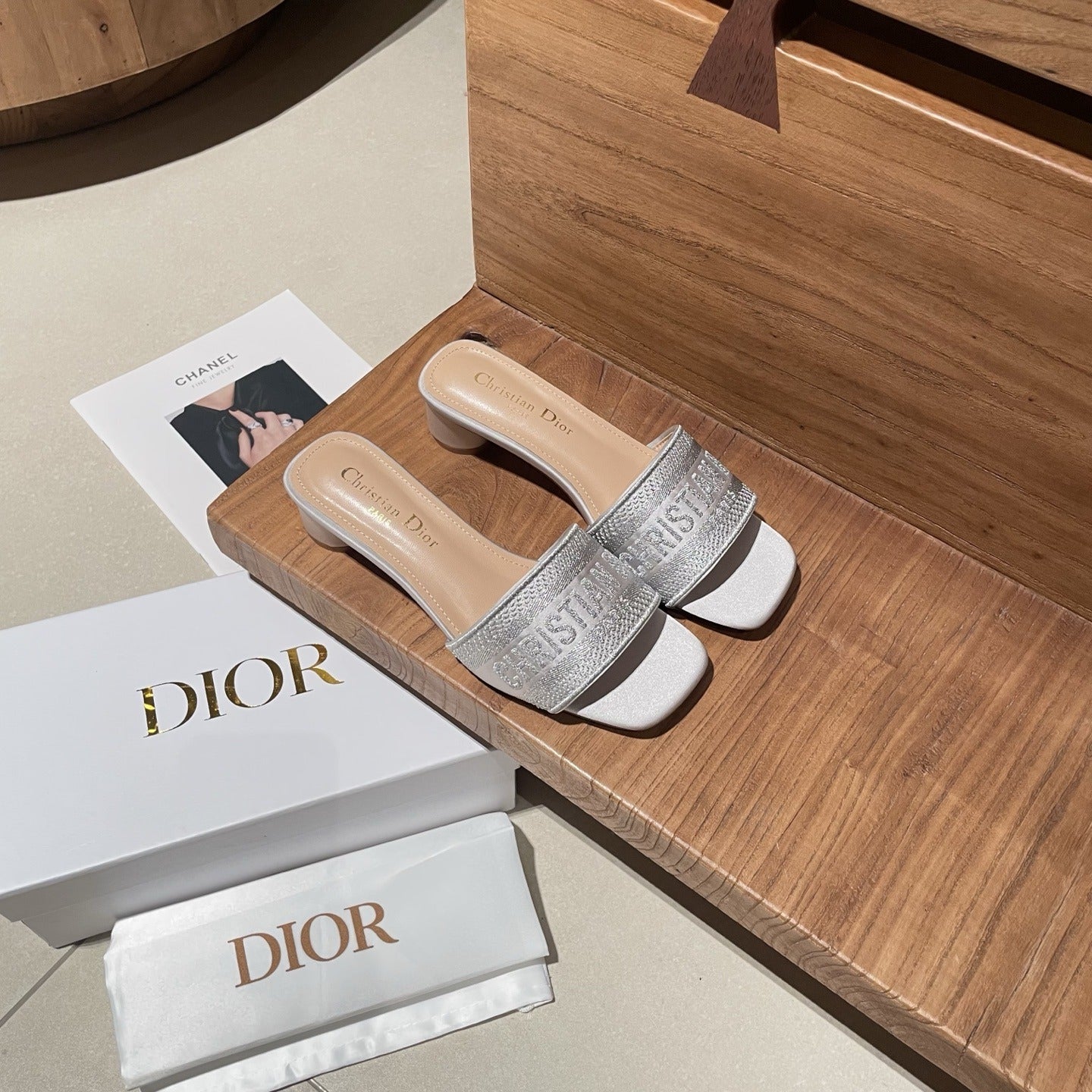 Dior Embroidered Slides
