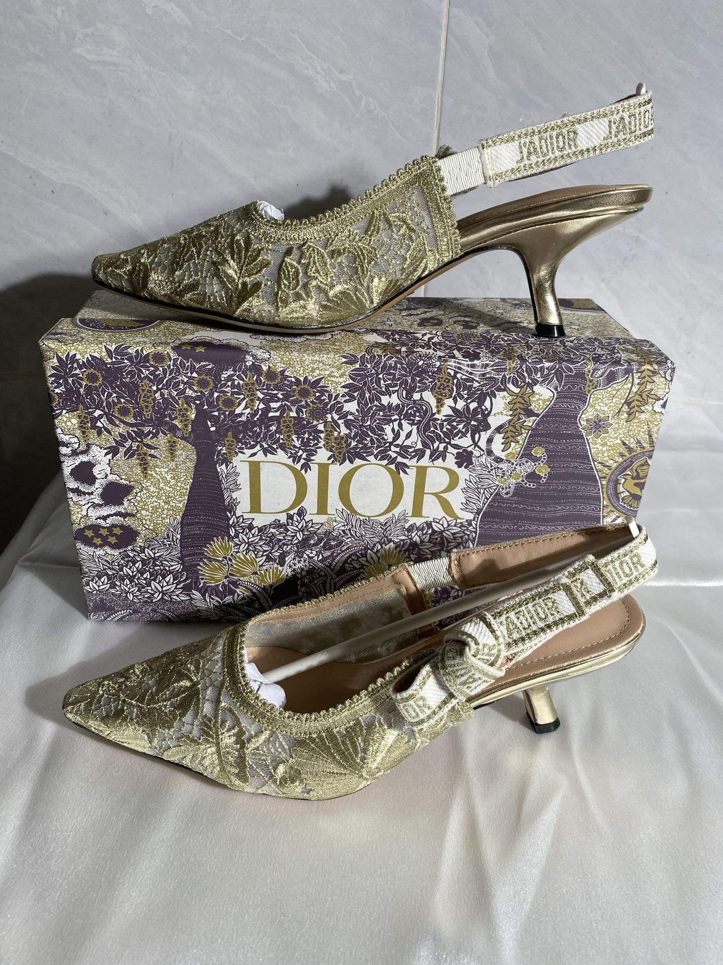 Dior Embroidered Heels