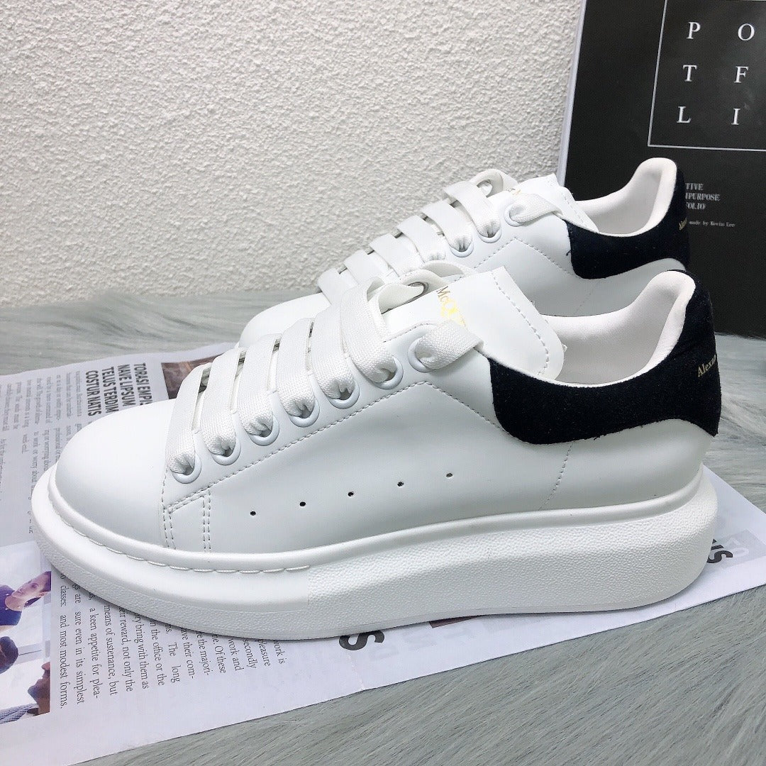 Alexander McQueen Lambskin Leather Logo Sneakers