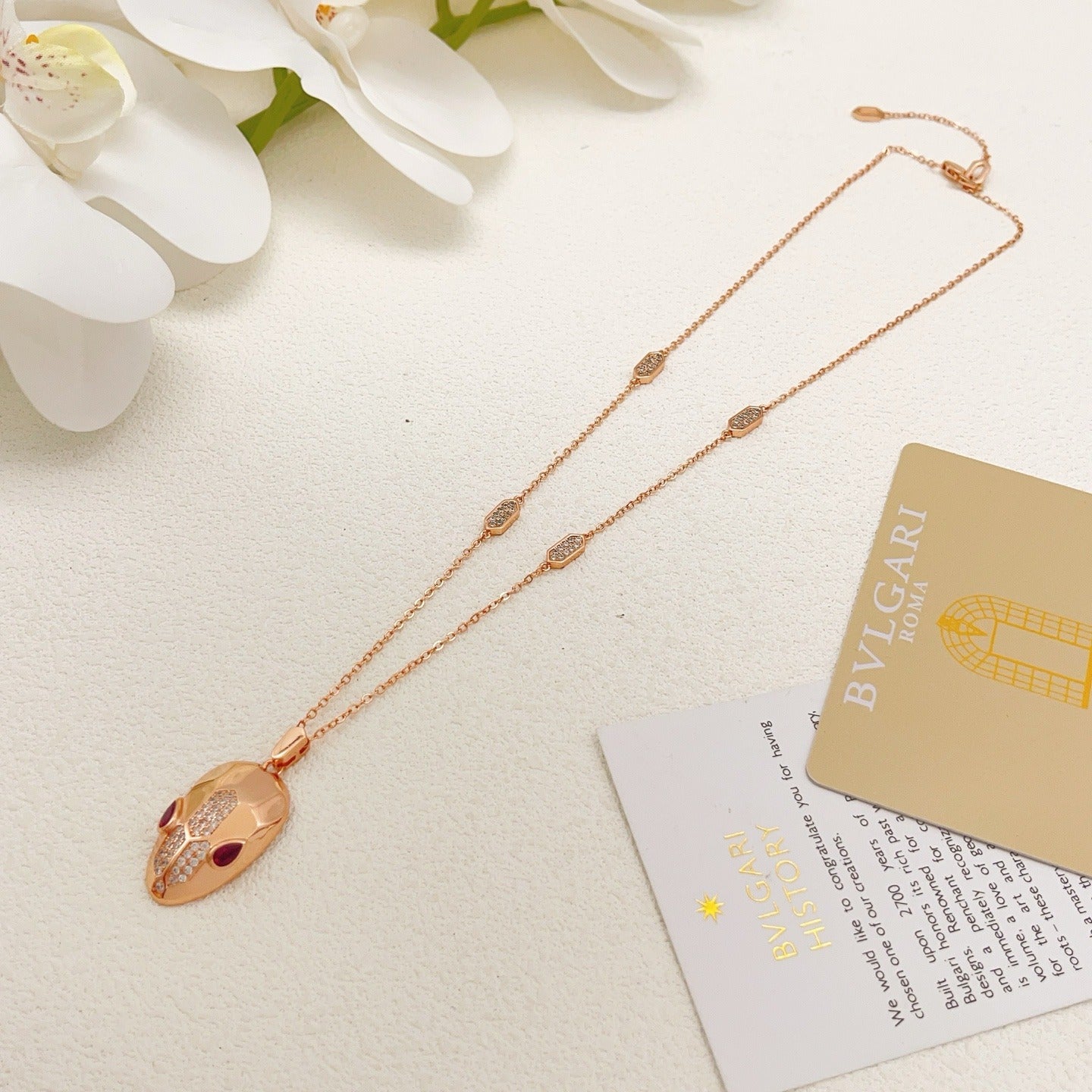 Bvlgari Brass Serpent Necklace