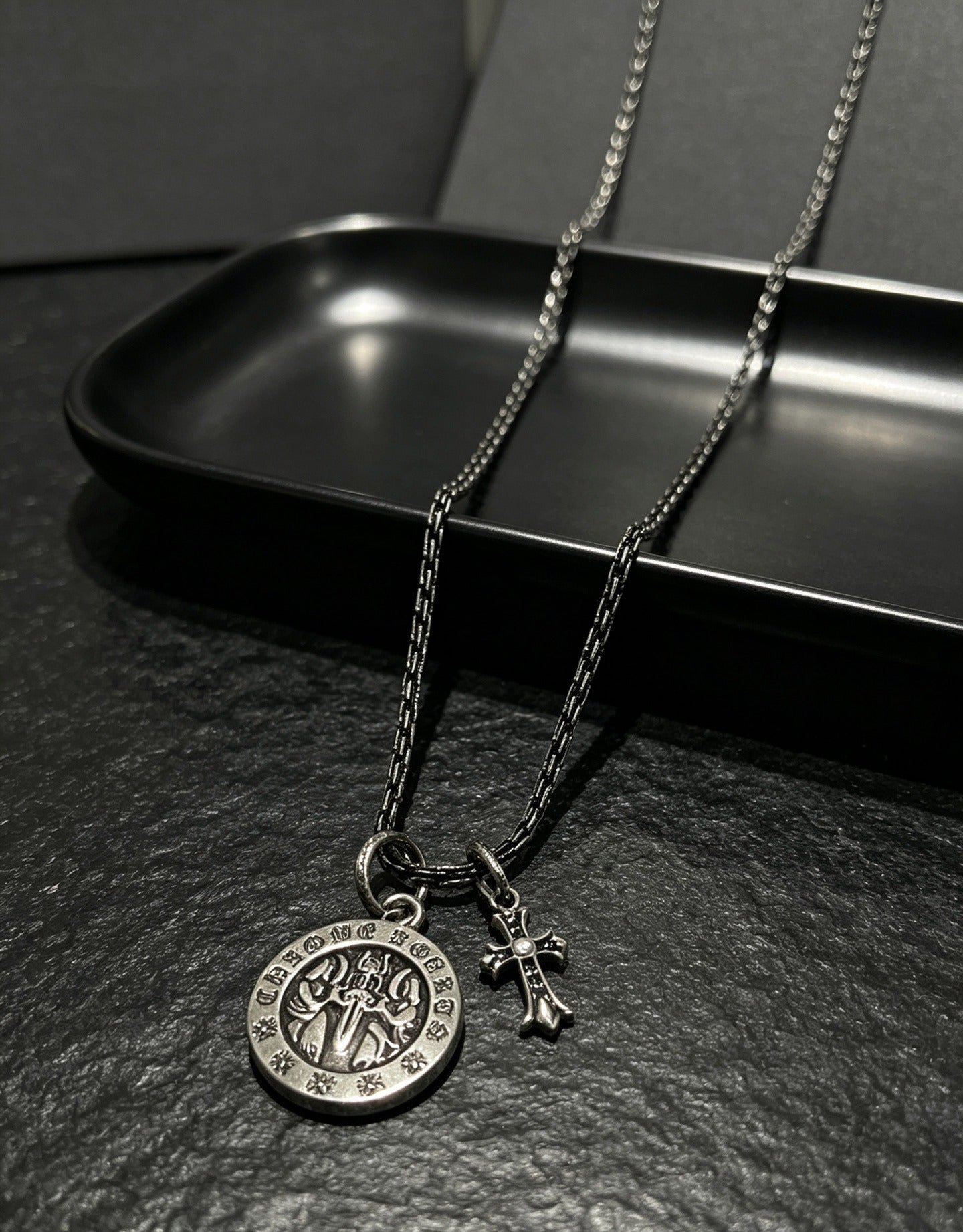 Chrome Hearts Sterling Silver Cross Necklace