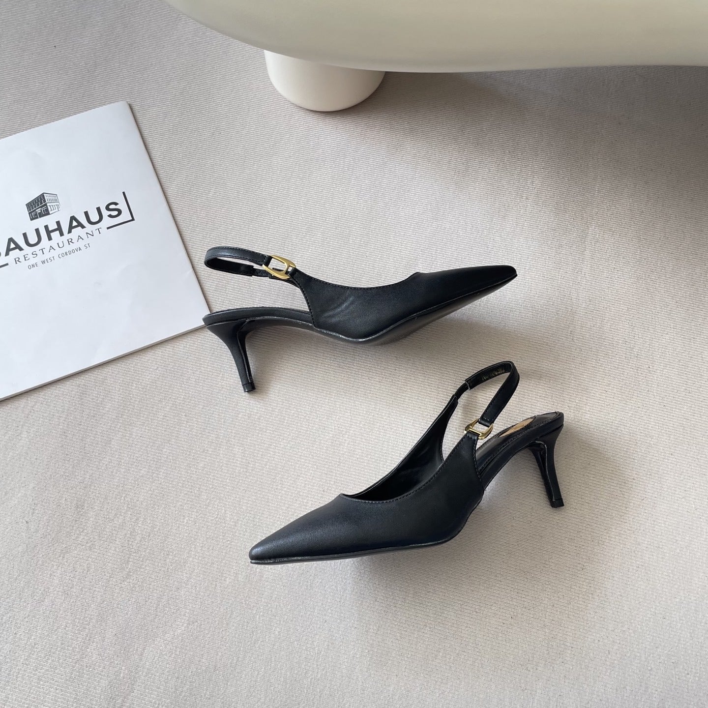 Saint Laurent Lambskin Leather Pointed Toe Heels