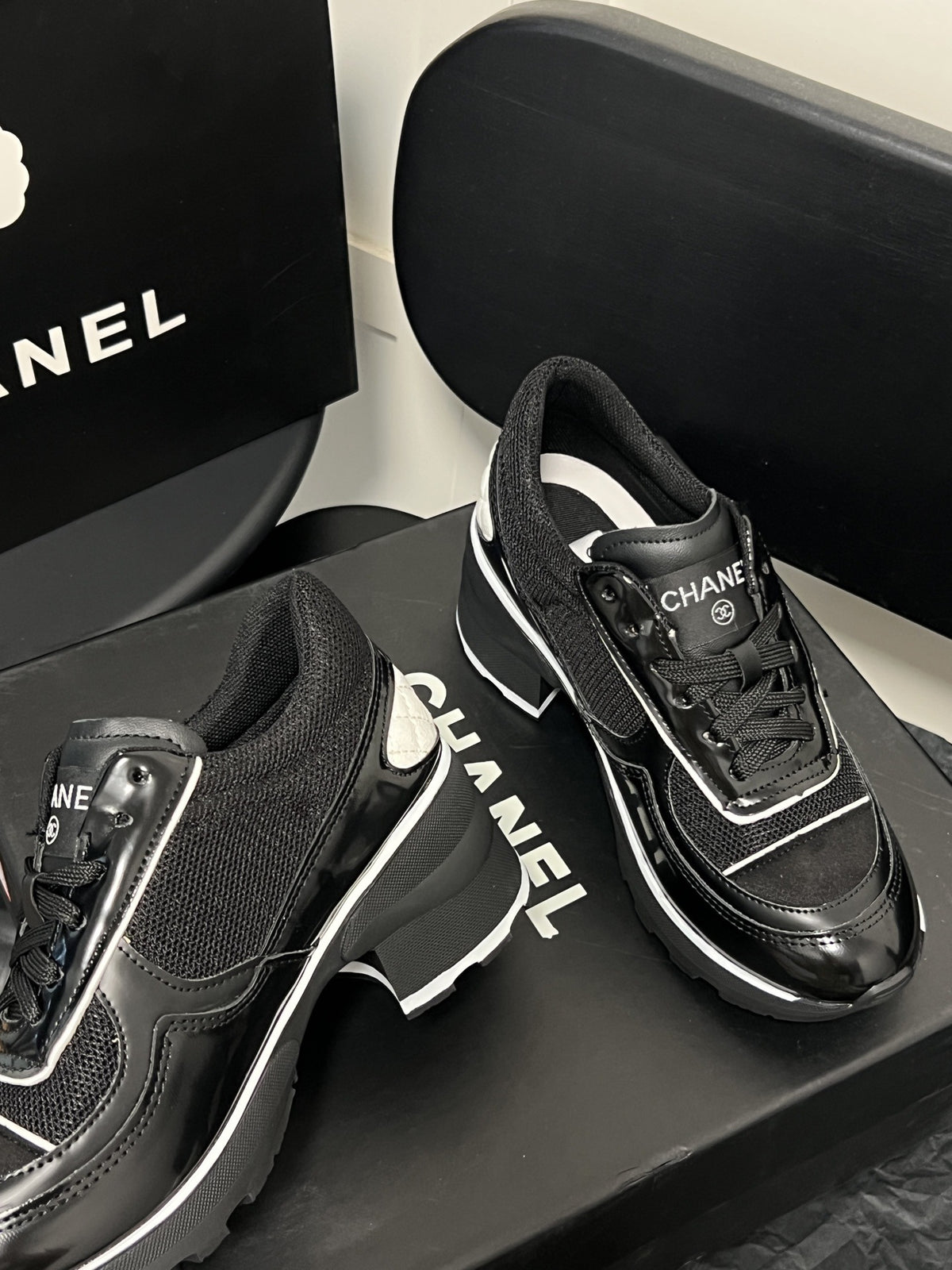 Chanel Logo Sneakers