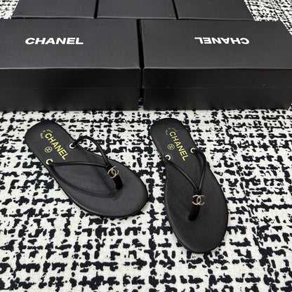 Chanel Lambskin Leather Slides