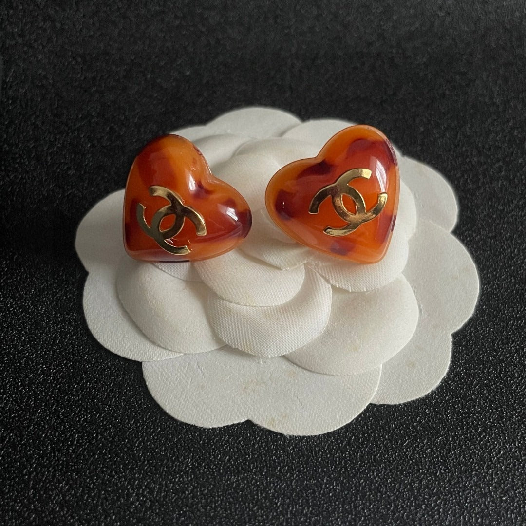 Chanel Heart Earrings