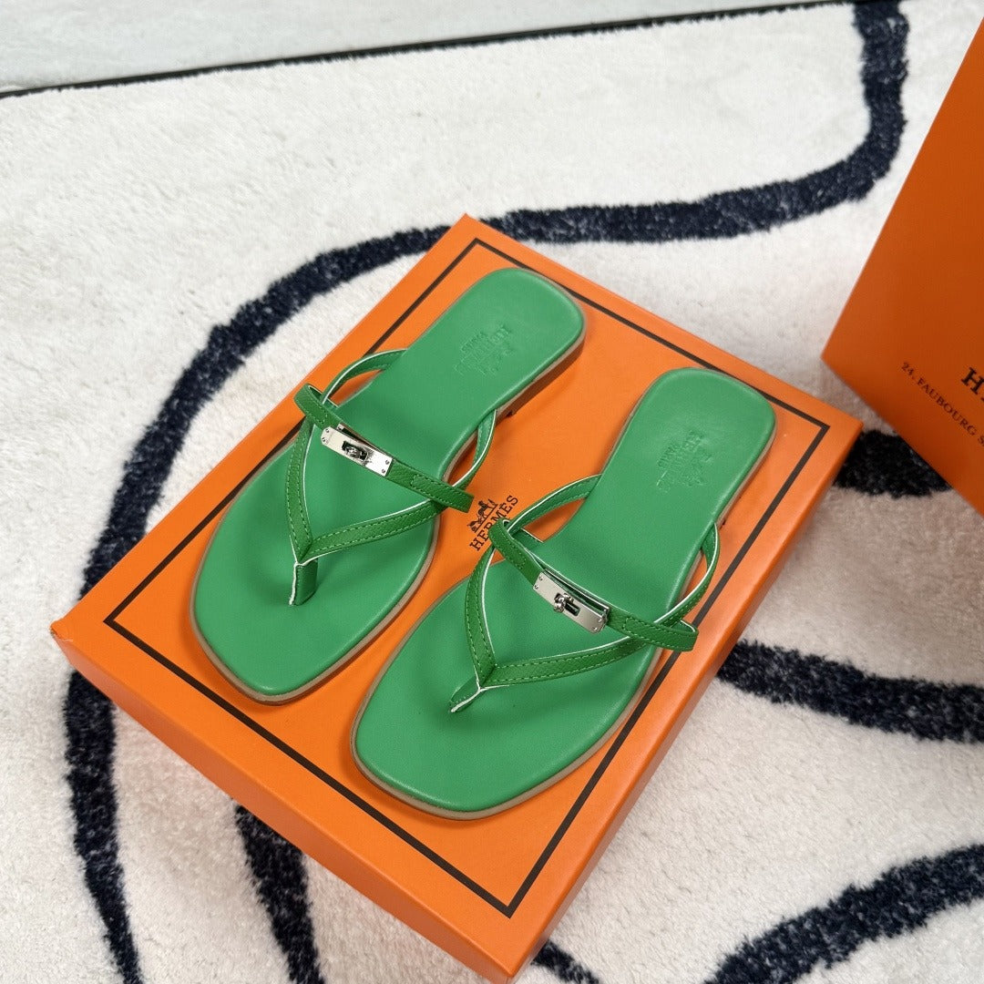 Hermes Leather Logo Slides