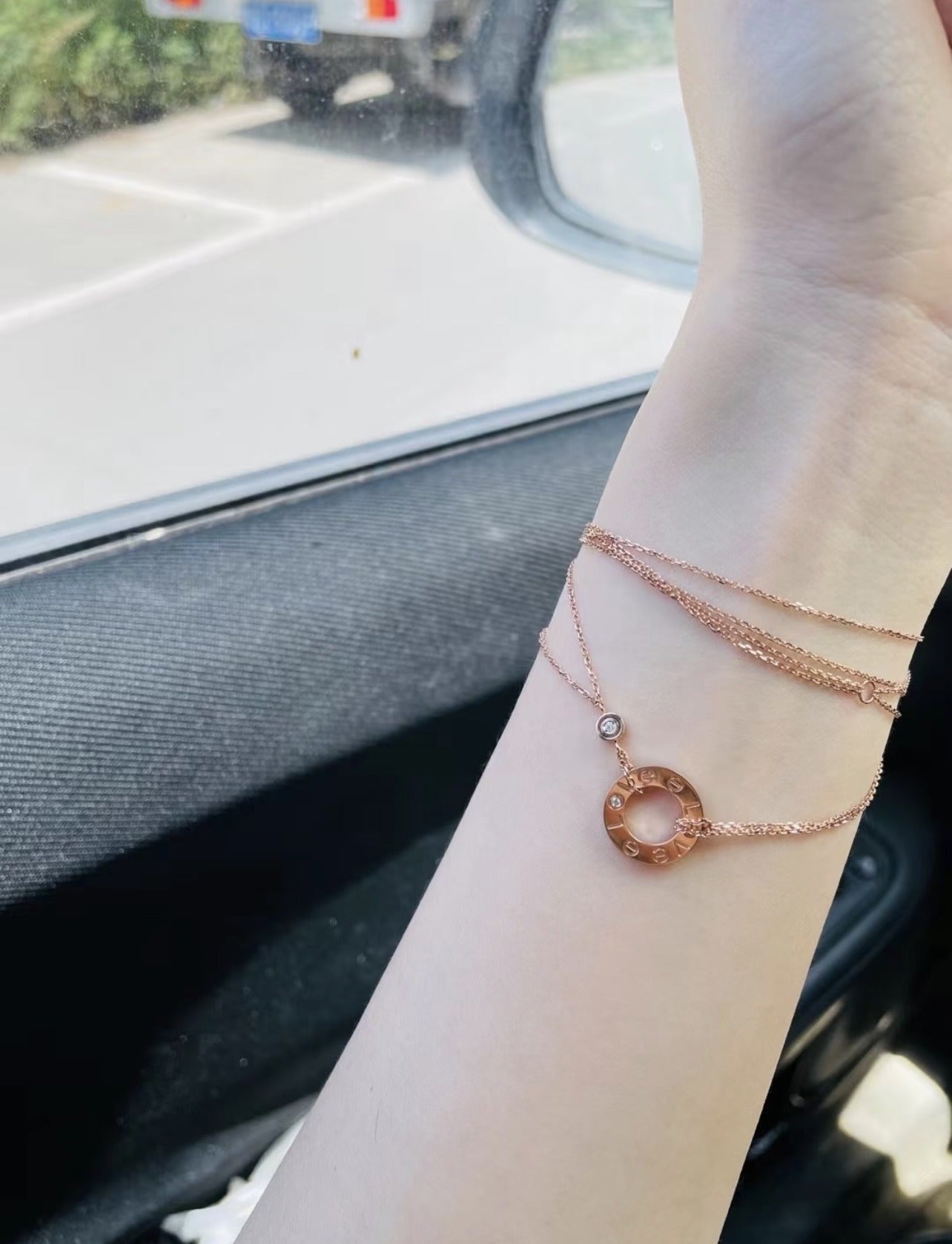 Cartier Silver Brass Logo Bracelet
