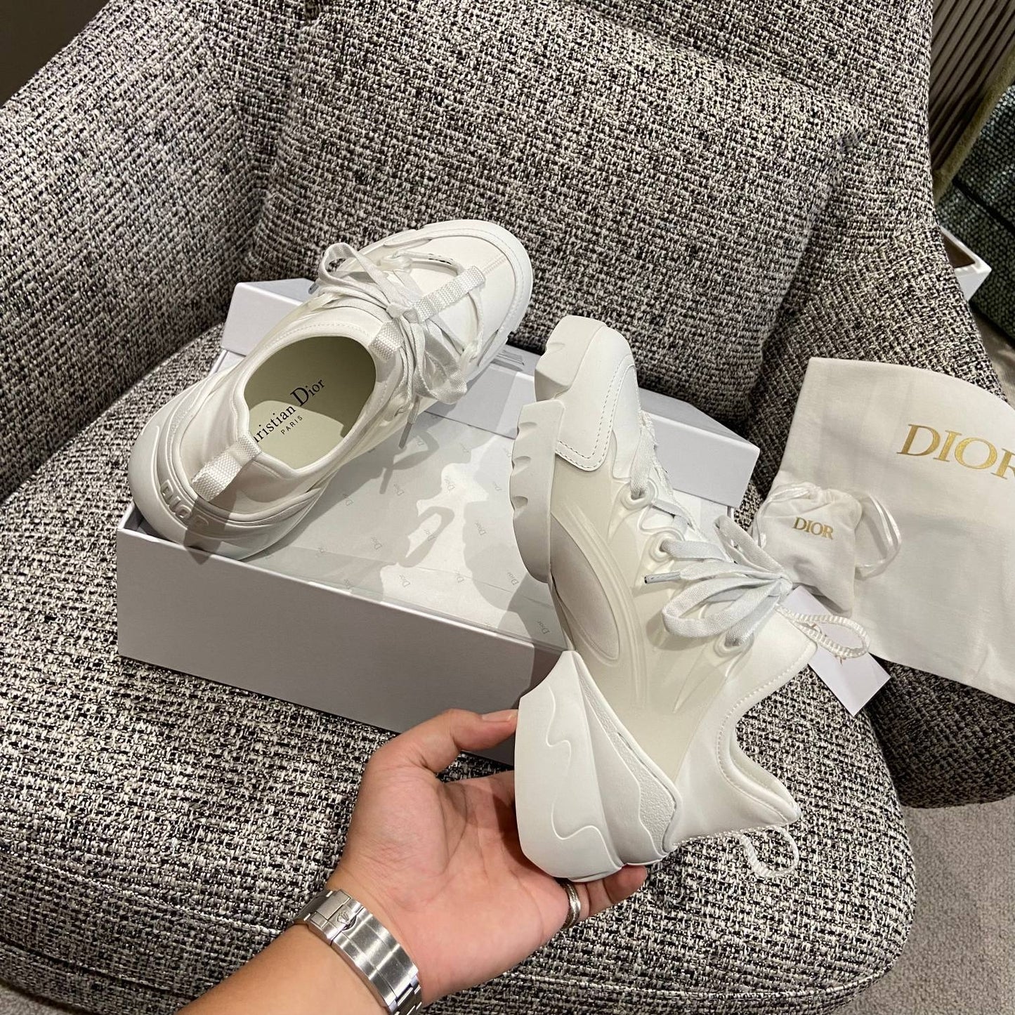 Dior Leather Logo Sneakers