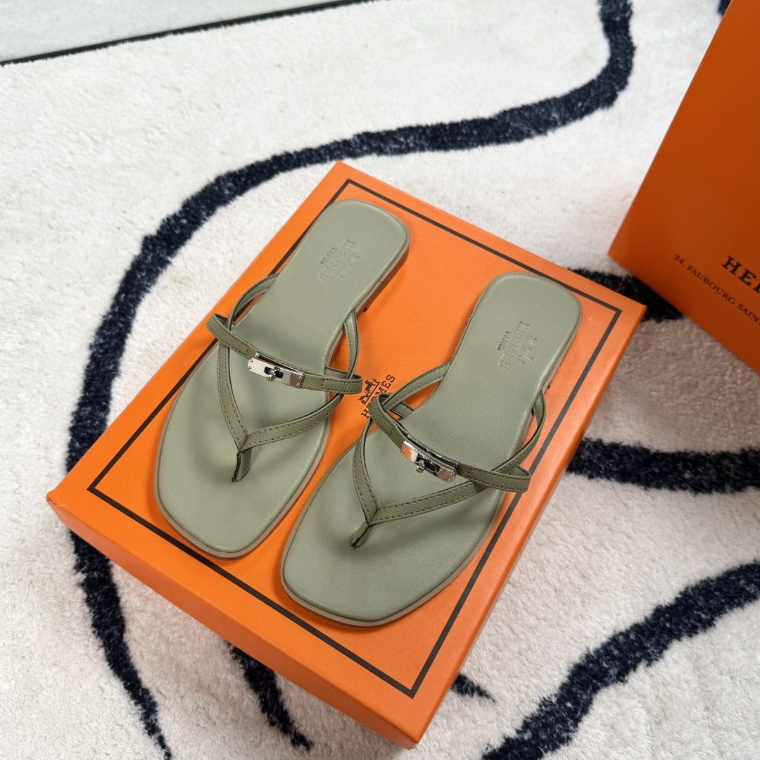 Hermes Leather Logo Slides