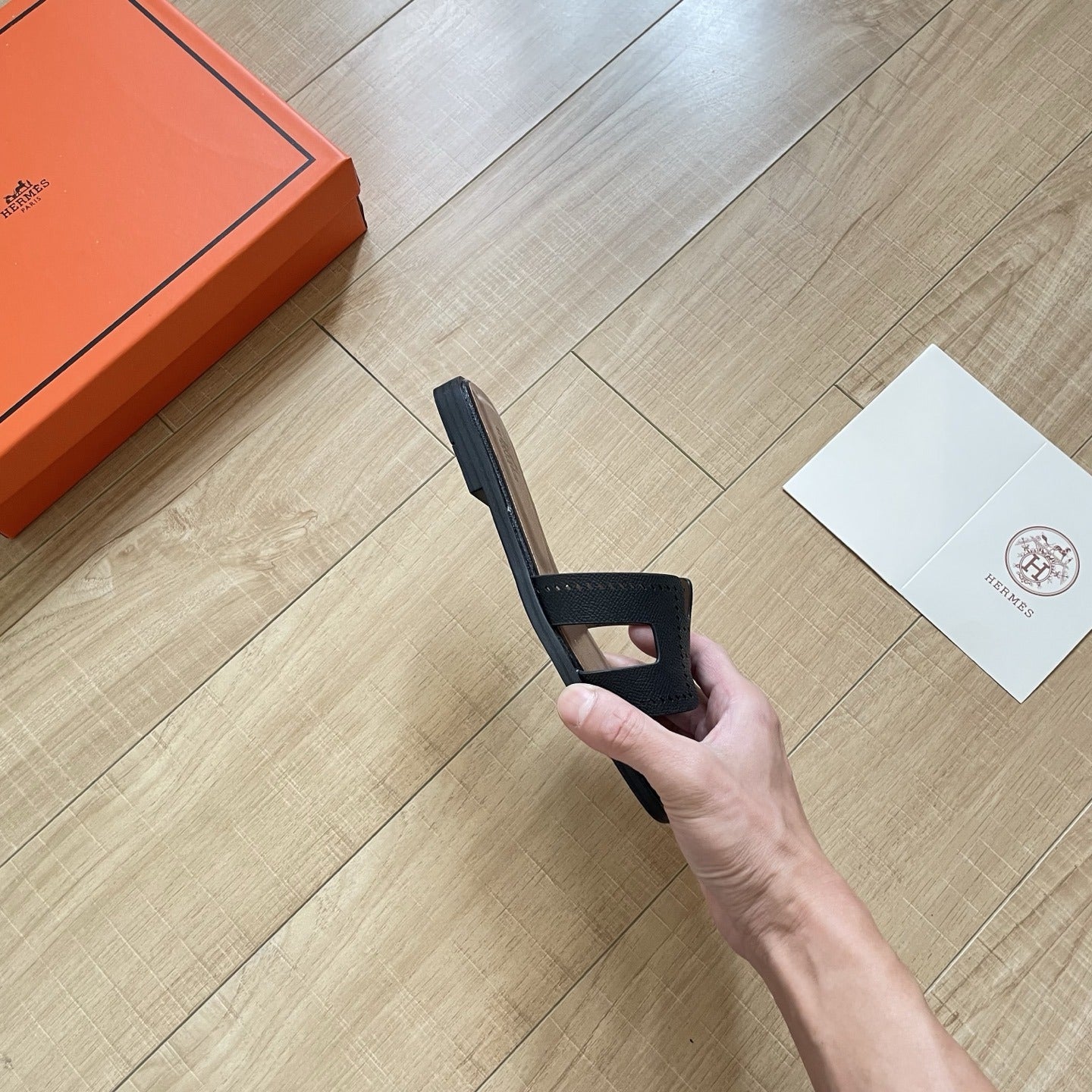 Hermes Leather Slides