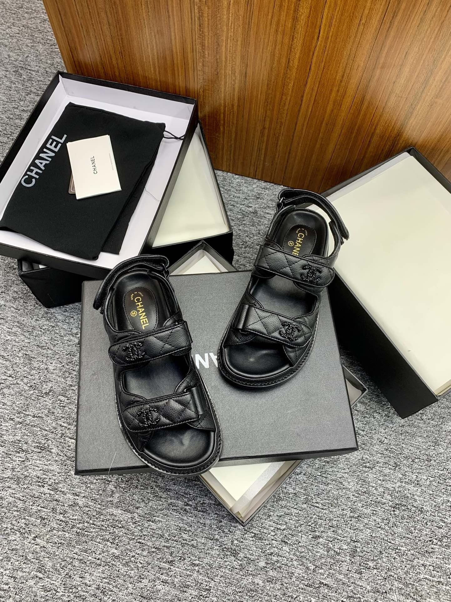 Chanel Lambskin Leather Sandals