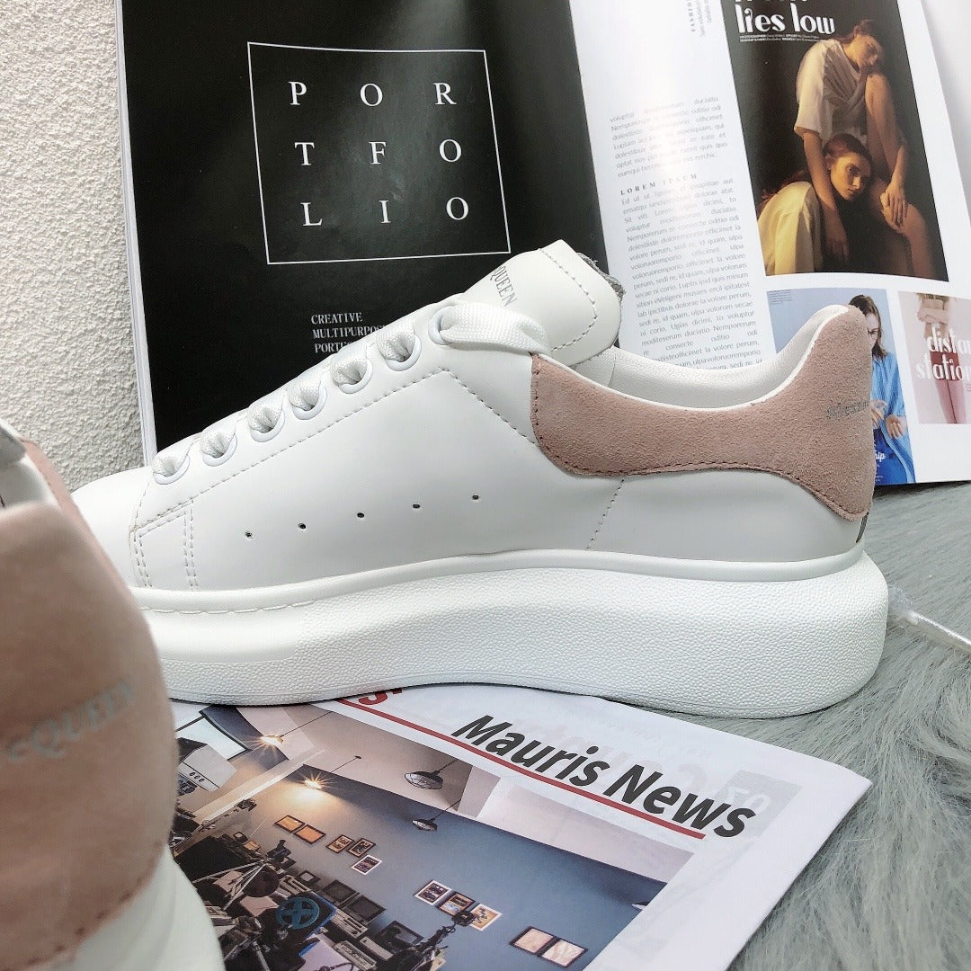 Alexander McQueen Lambskin Leather Logo Sneakers