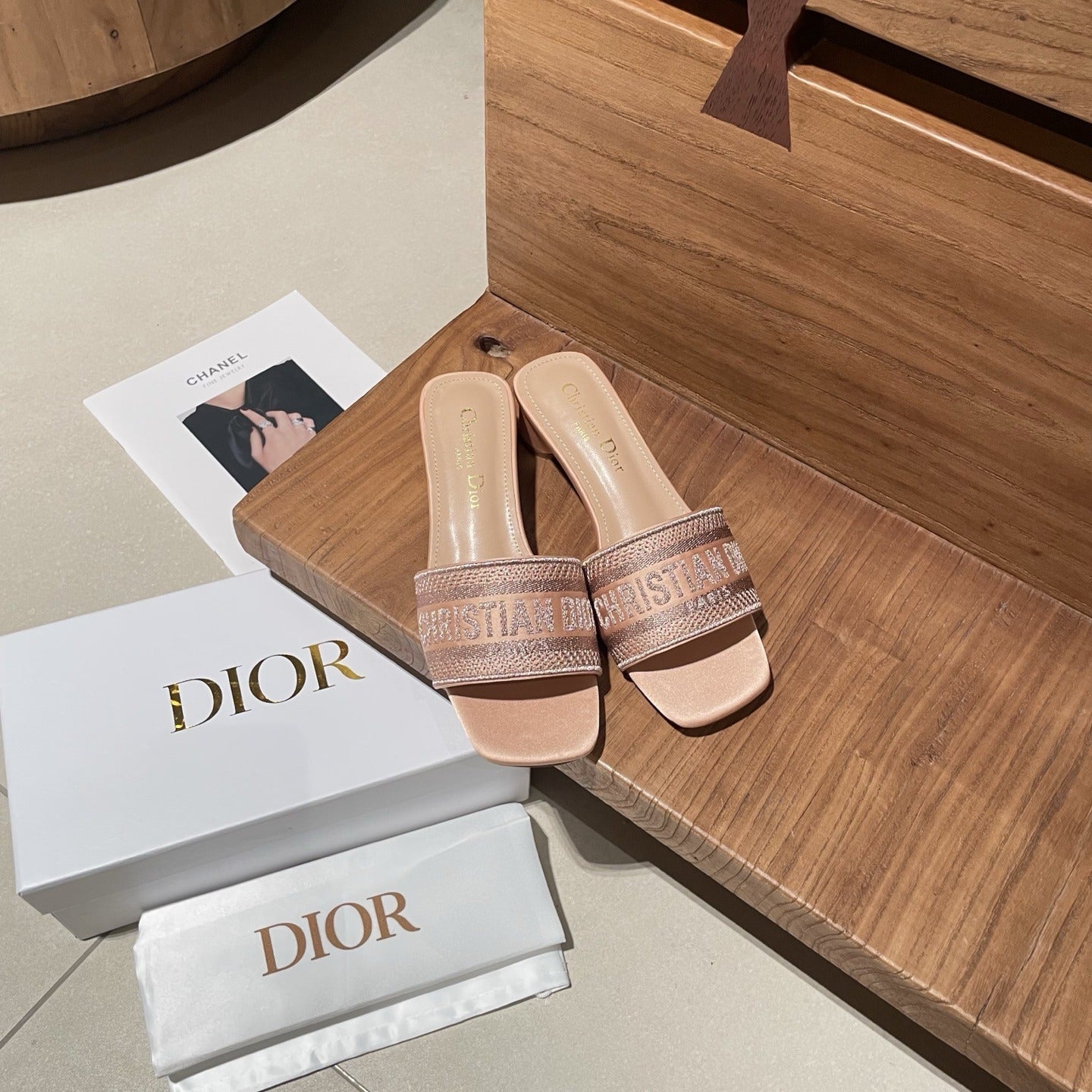 Dior Embroidered Slides