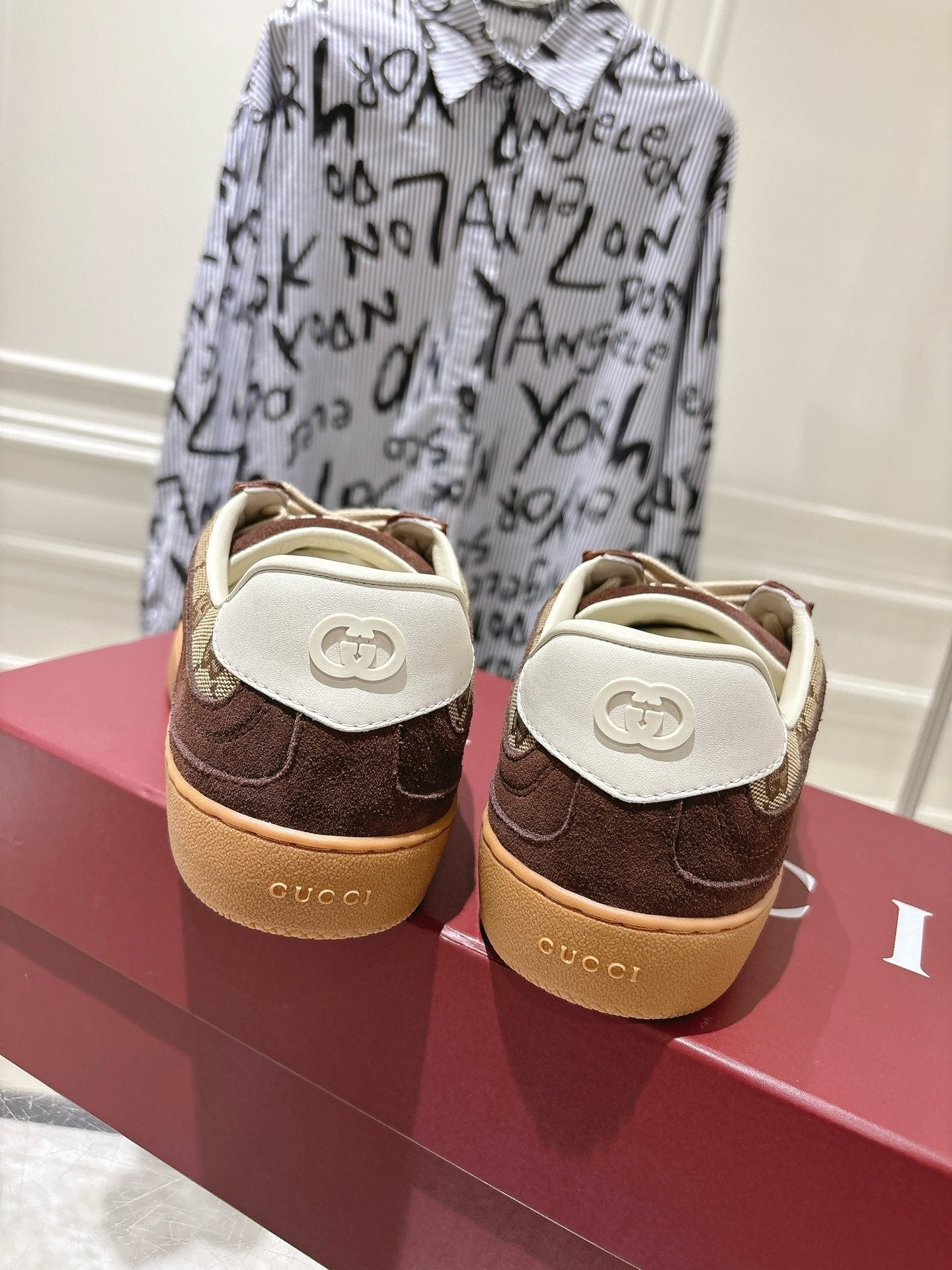 Gucci Leather Logo Sneakers
