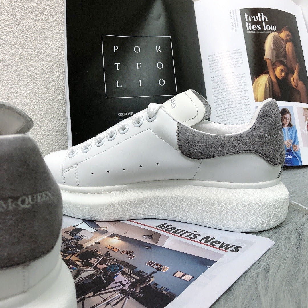 Alexander McQueen Lambskin Leather Logo Sneakers